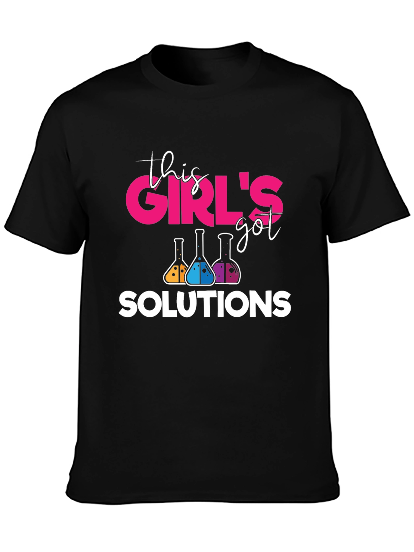 Black Girl's Got Solutions Science T-Shirt view 3