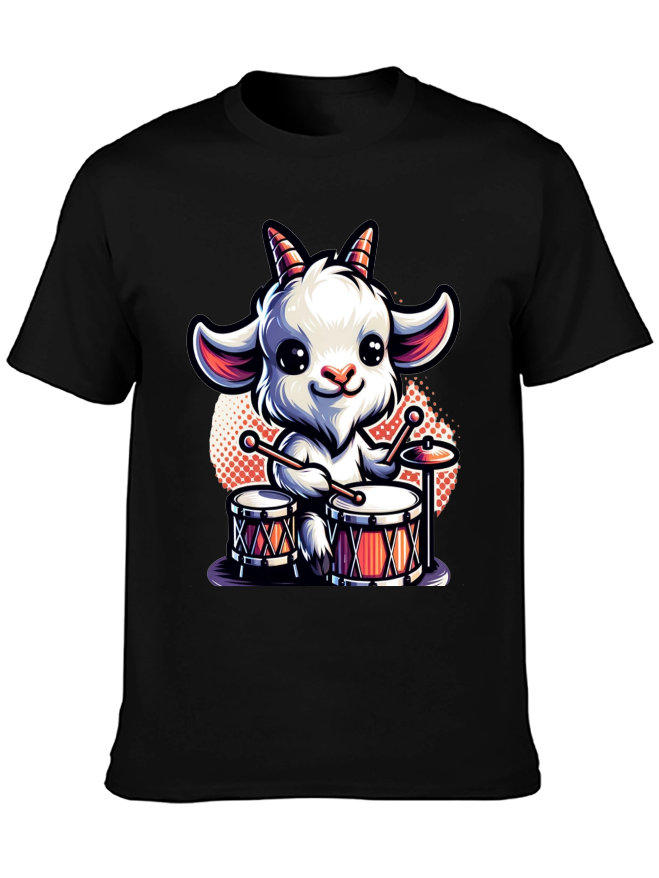 Black Goat Drummer Graphic Tee - Black view 3