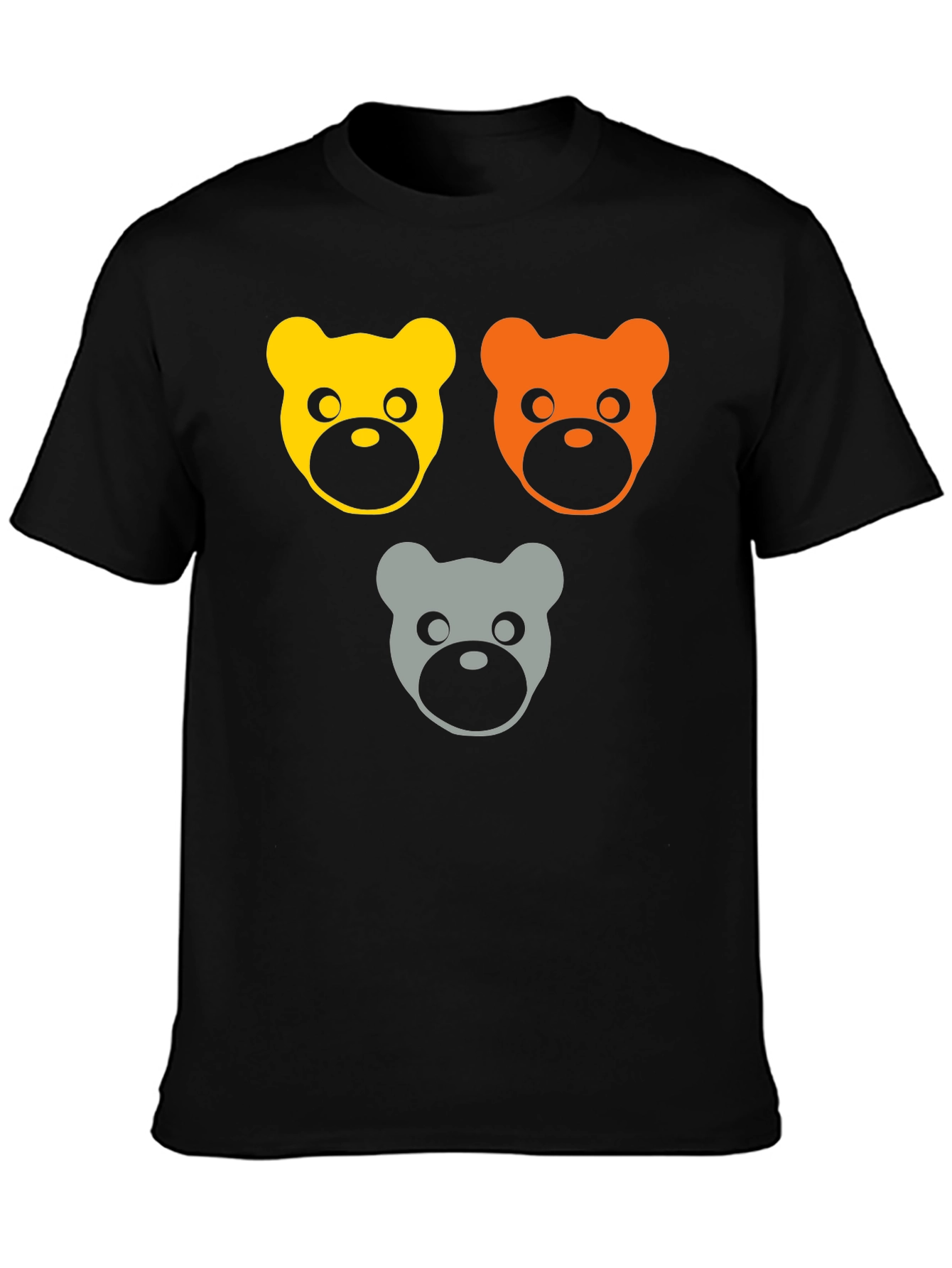 Black Cute Bears Graphic Tee - Black T-Shirt view 3