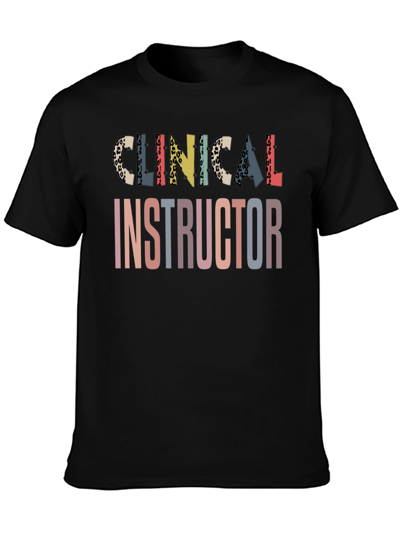Black Clinical Instructor Graphic Tee view 3