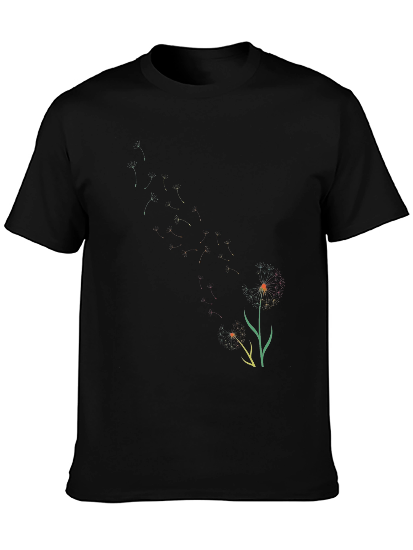 Black Dandelion Wish Black Tee - Casual Comfort view 3