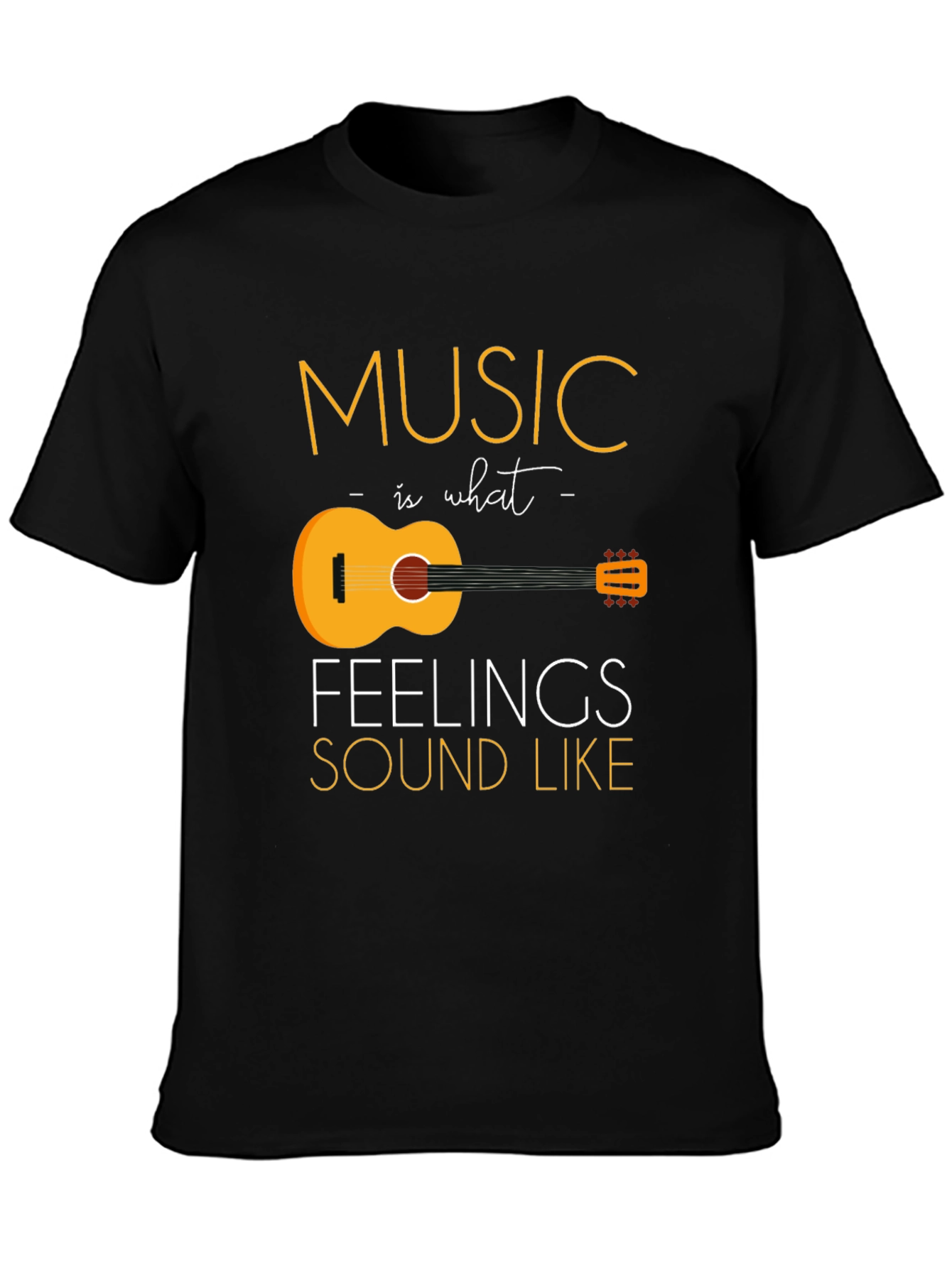 Black Music is What Feelings Sound Like Graphic T-Shirt view 3