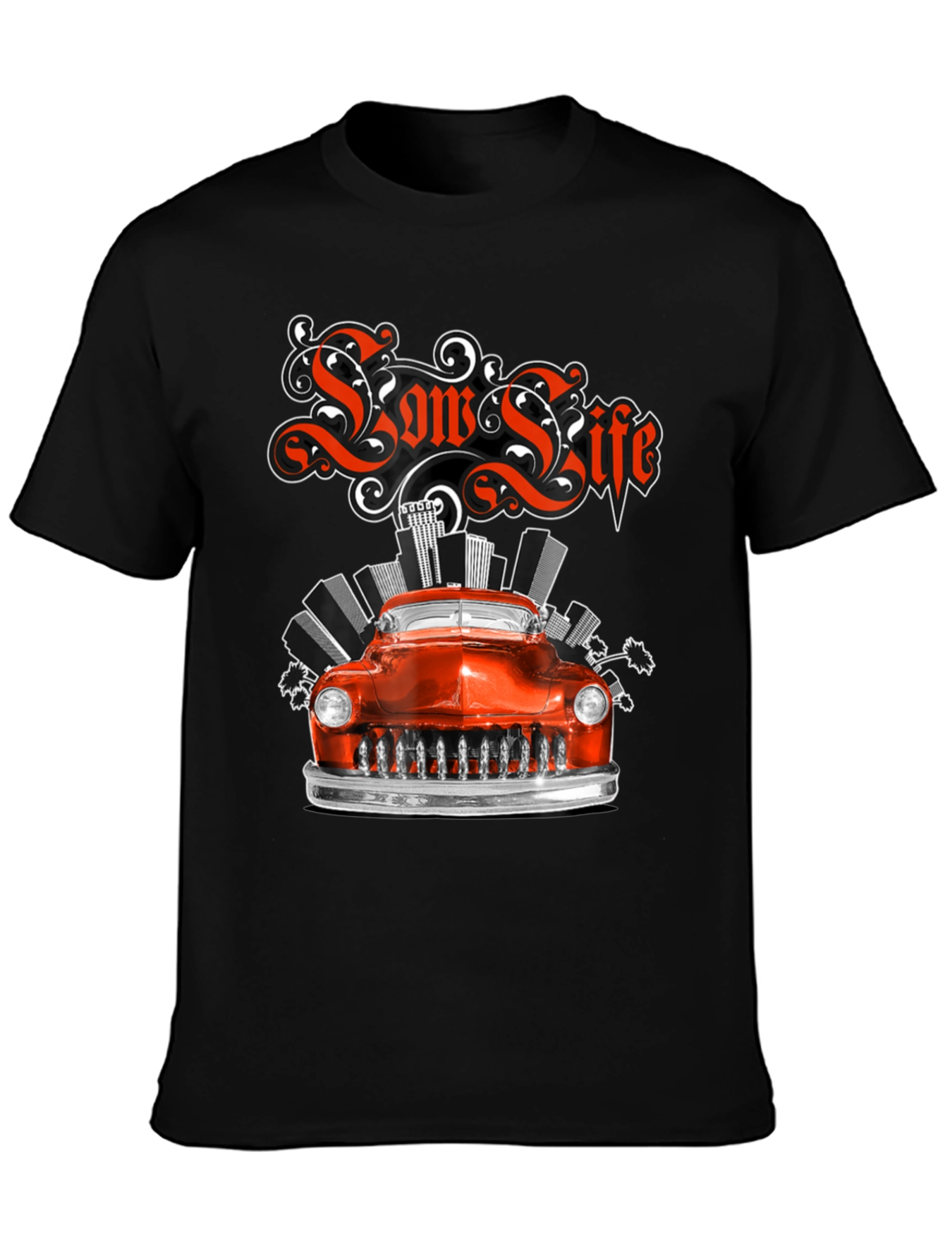 Black Low Life Classic Car Graphic Tee view 3