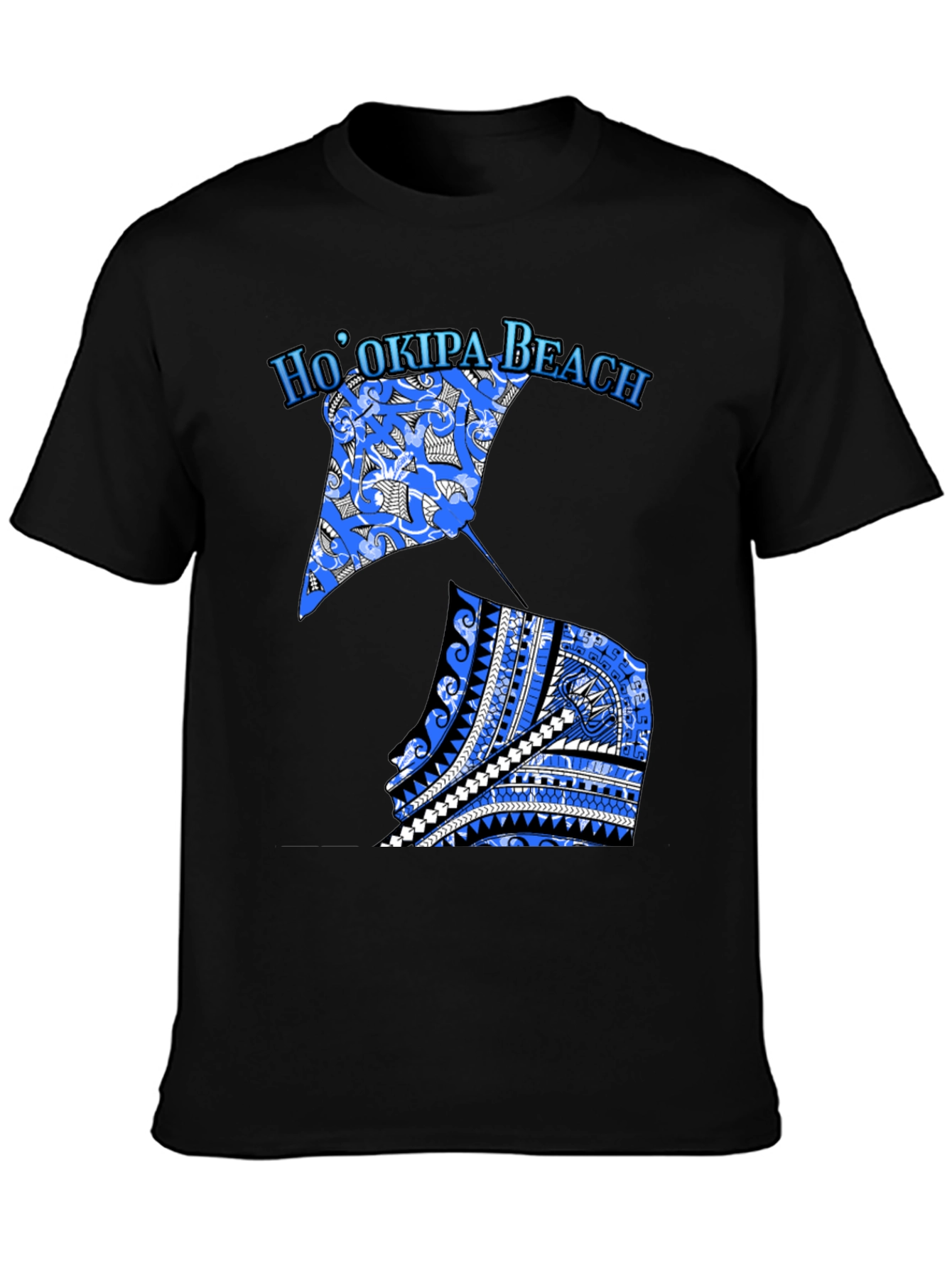 Black Ho'okipa Beach Ray Graphic Tee view 3