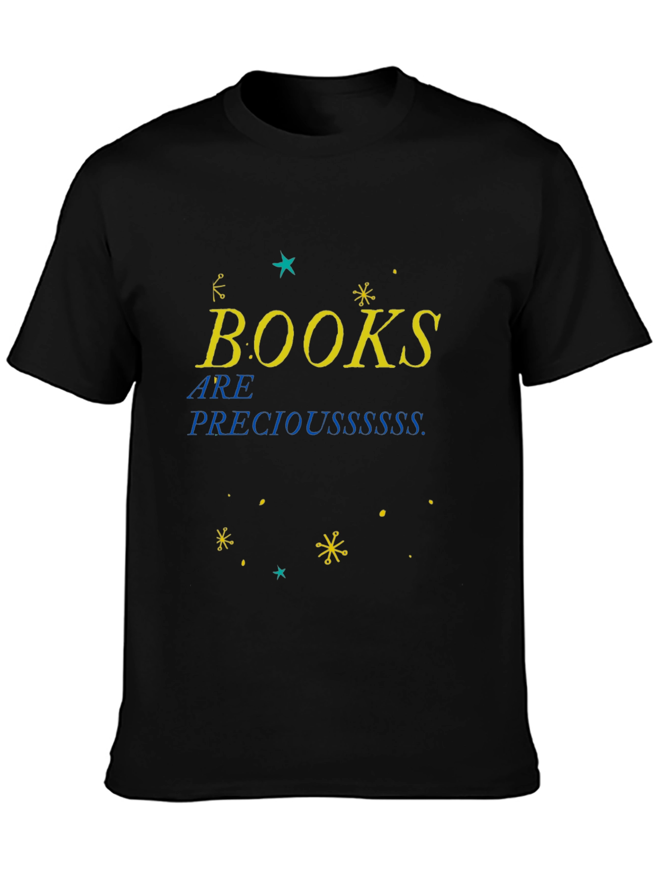 Black Books Are Precious Black T-Shirt view 3