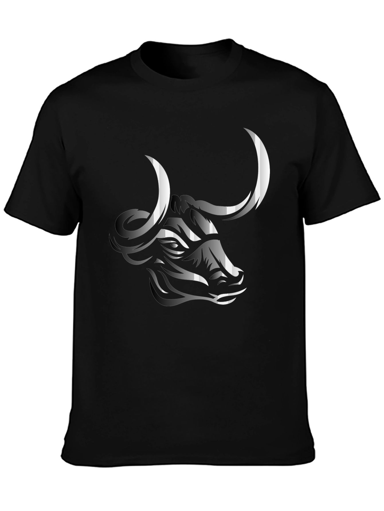 Black Bull Graphic Tee - Stylish Men's Black T-Shirt view 3