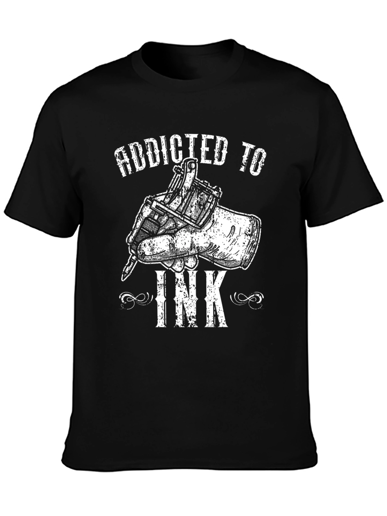 Addicted to Ink Graphic T-Shirt Tattoo Artist Tee - 3