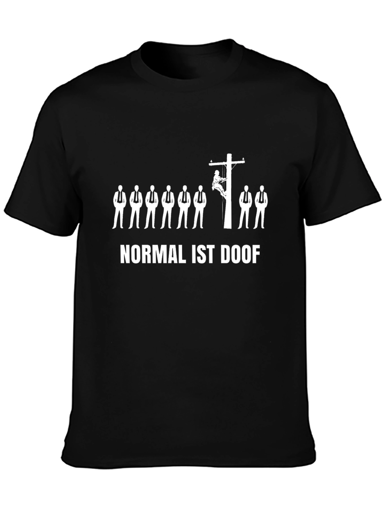Black Normal ist Doof Funny Lineman T-Shirt view 3