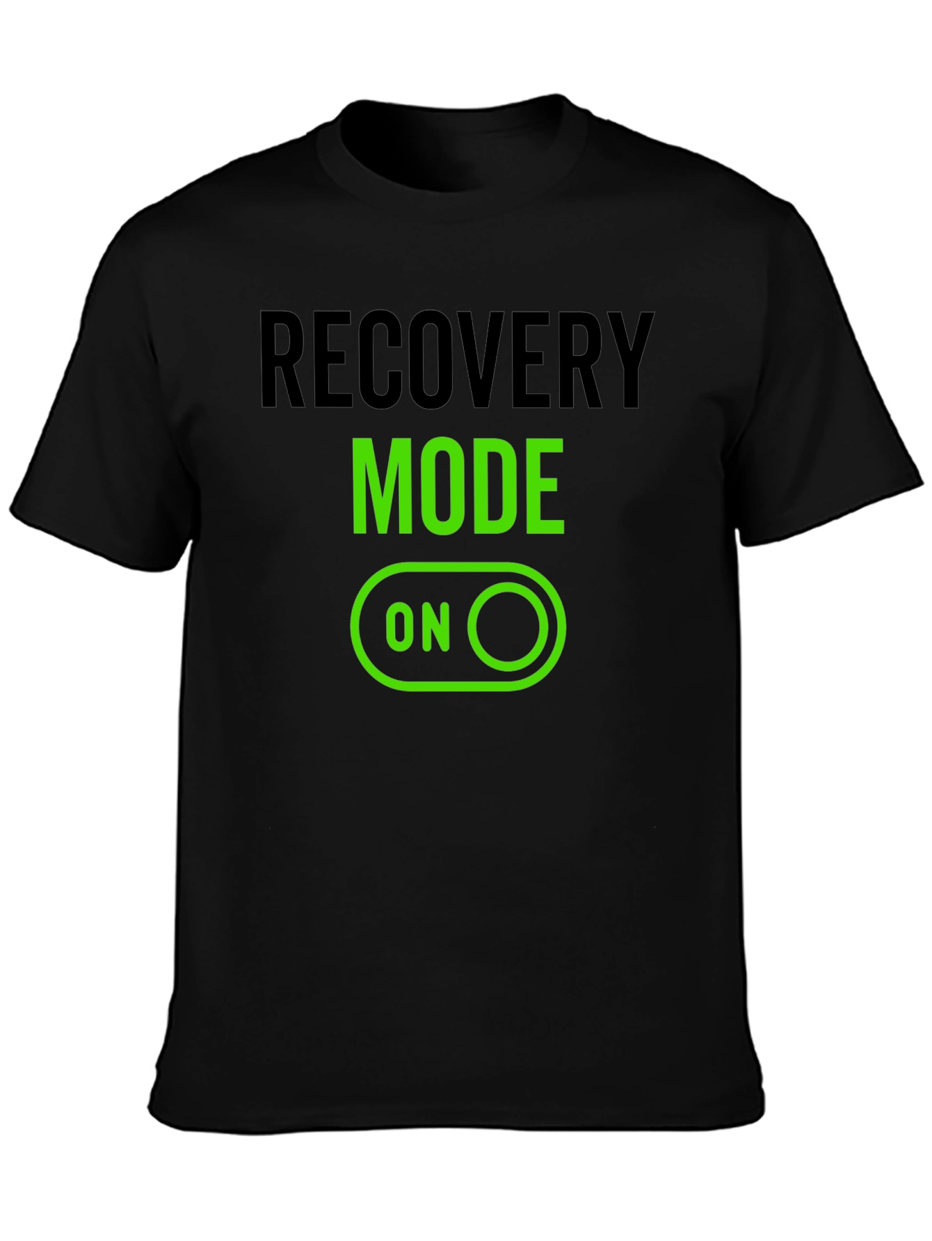 Black Recovery Mode ON Graphic T-Shirt view 3