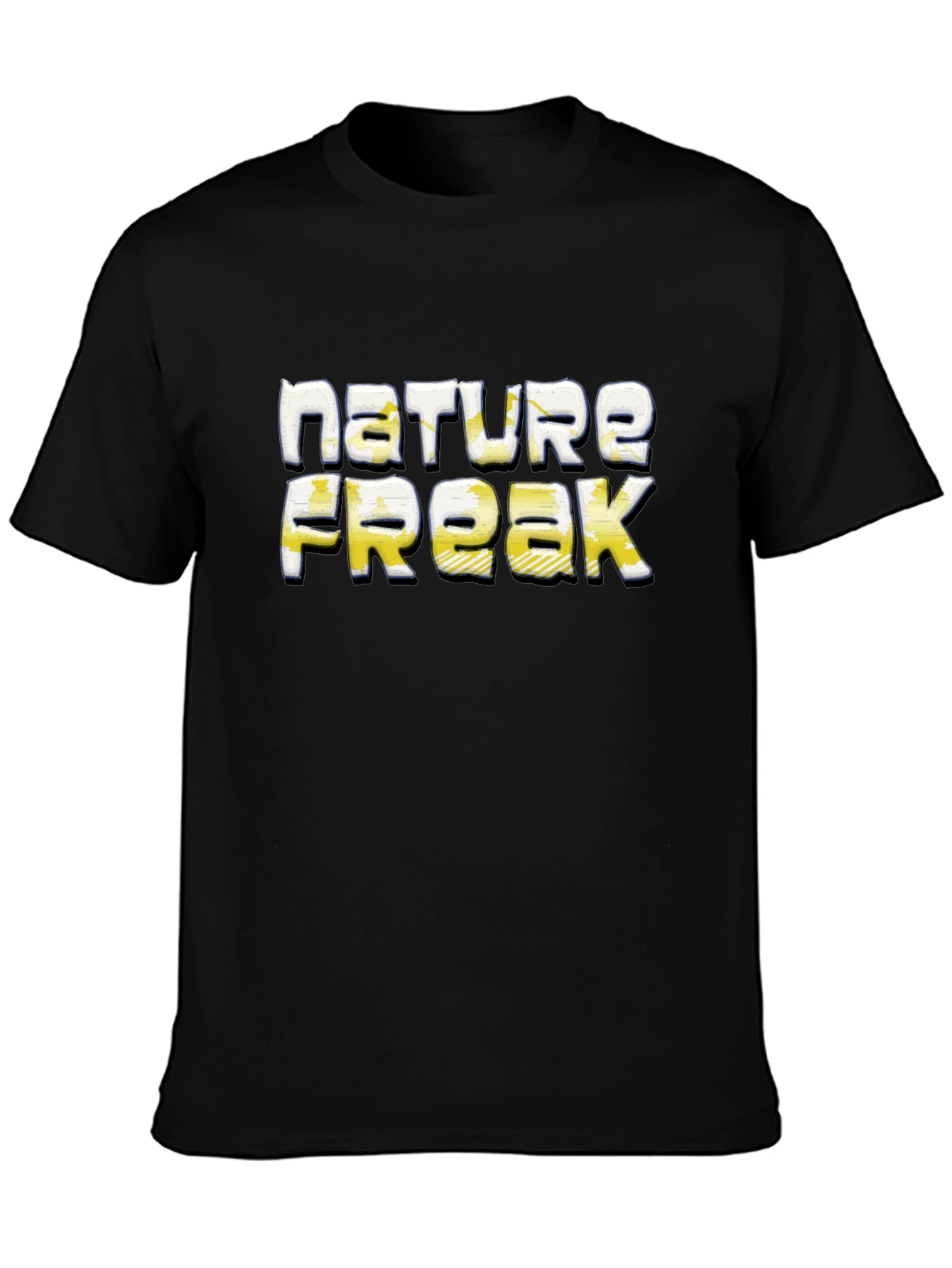 Black Nature Freak Graphic T-Shirt - Soft Cotton Tee view 3