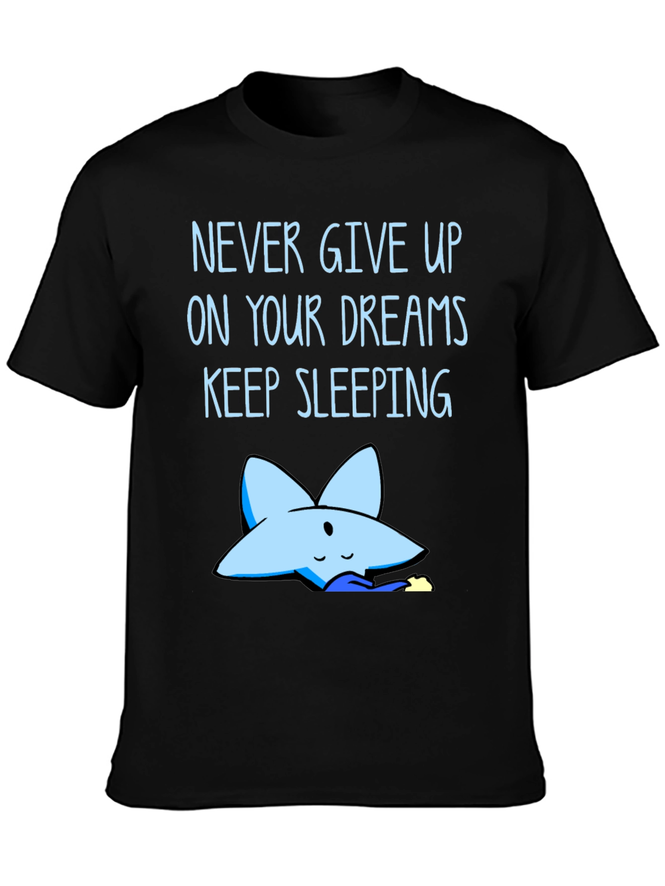 Black Never Give Up Dreams T-Shirt view 3