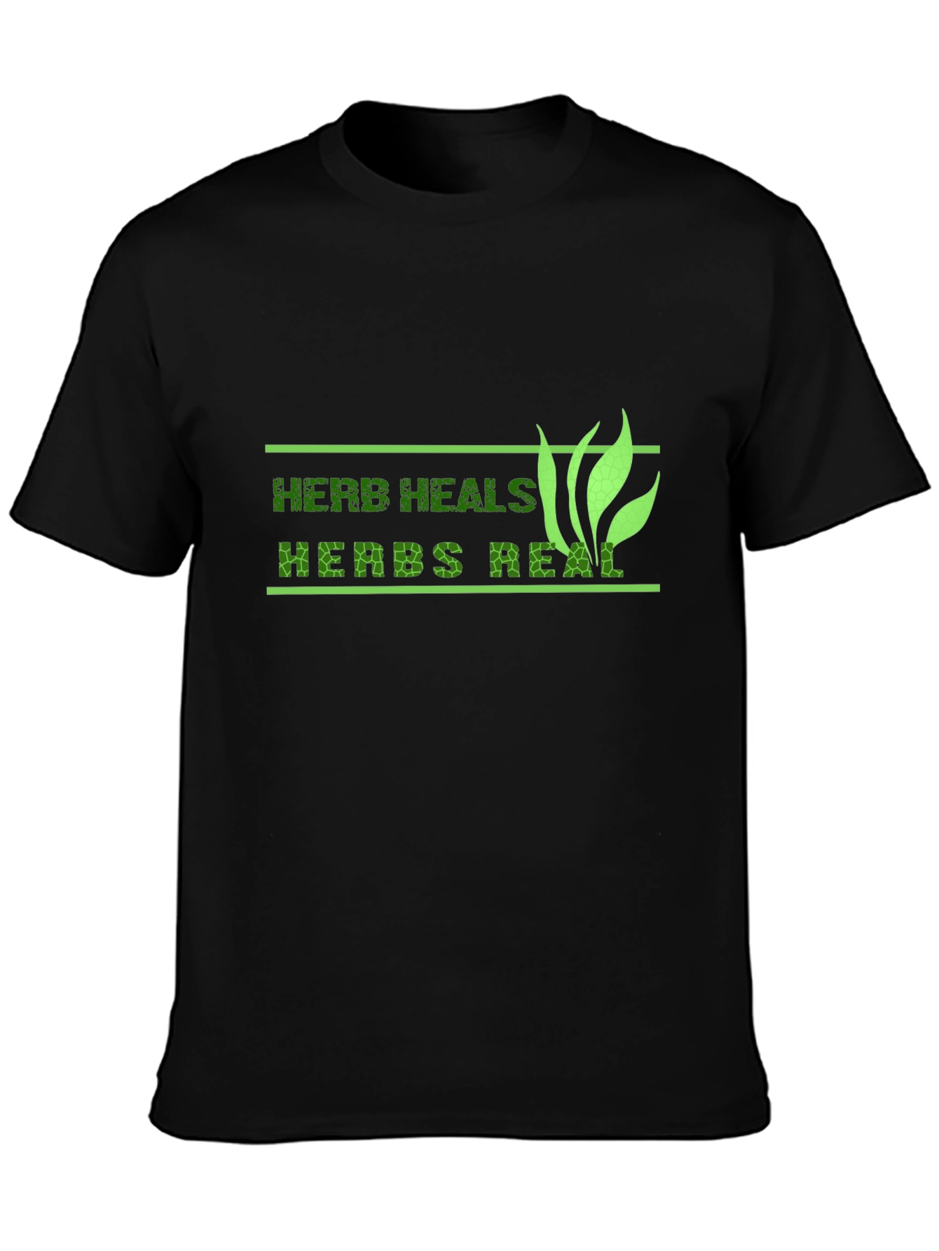Black Herb Heals Black Graphic Tee view 3