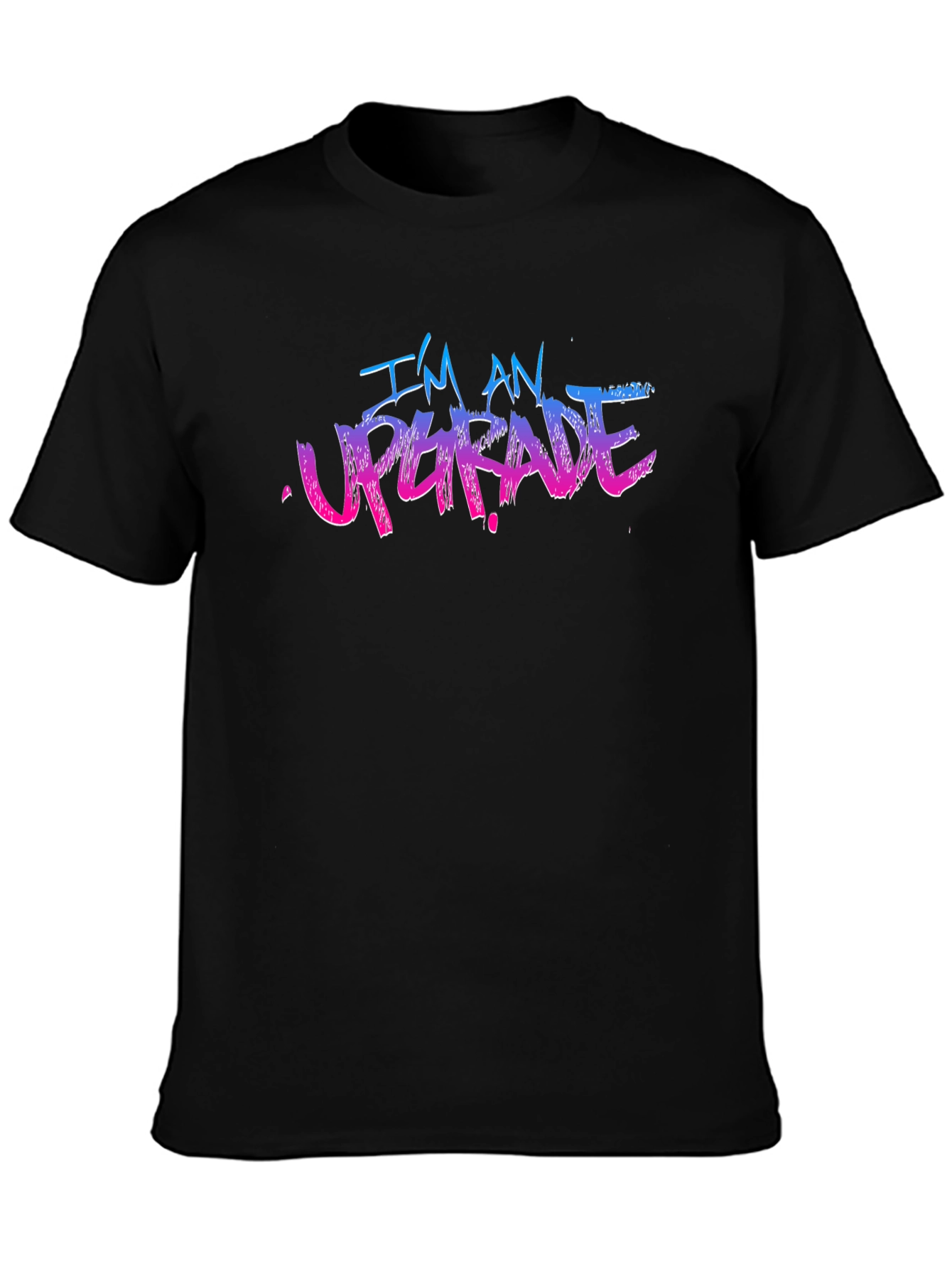Black I'm An Upgrade Graphic T-Shirt view 3