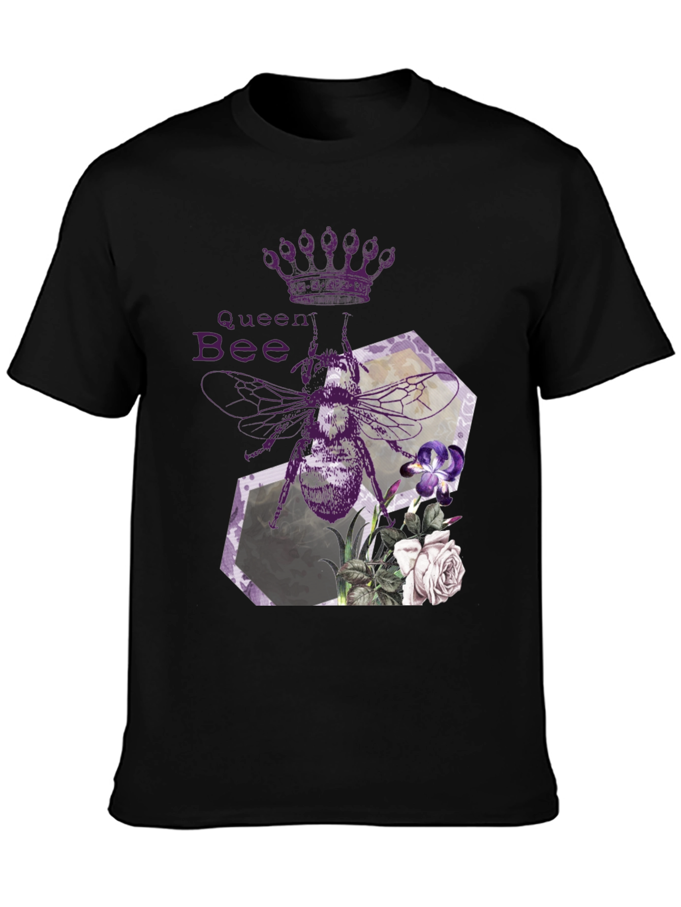 Black Queen Bee Graphic Tee - Stylish Black T-Shirt view 3