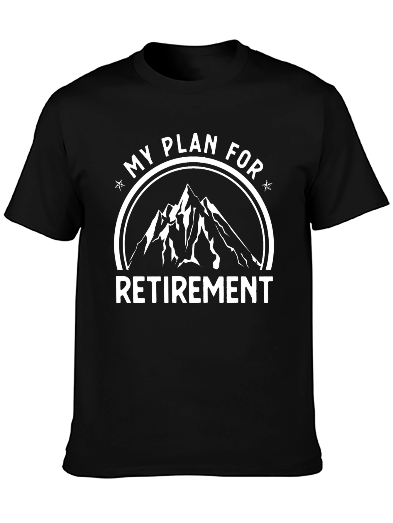 Black My Plan For Retirement Black Mountain Graphic Tee view 3
