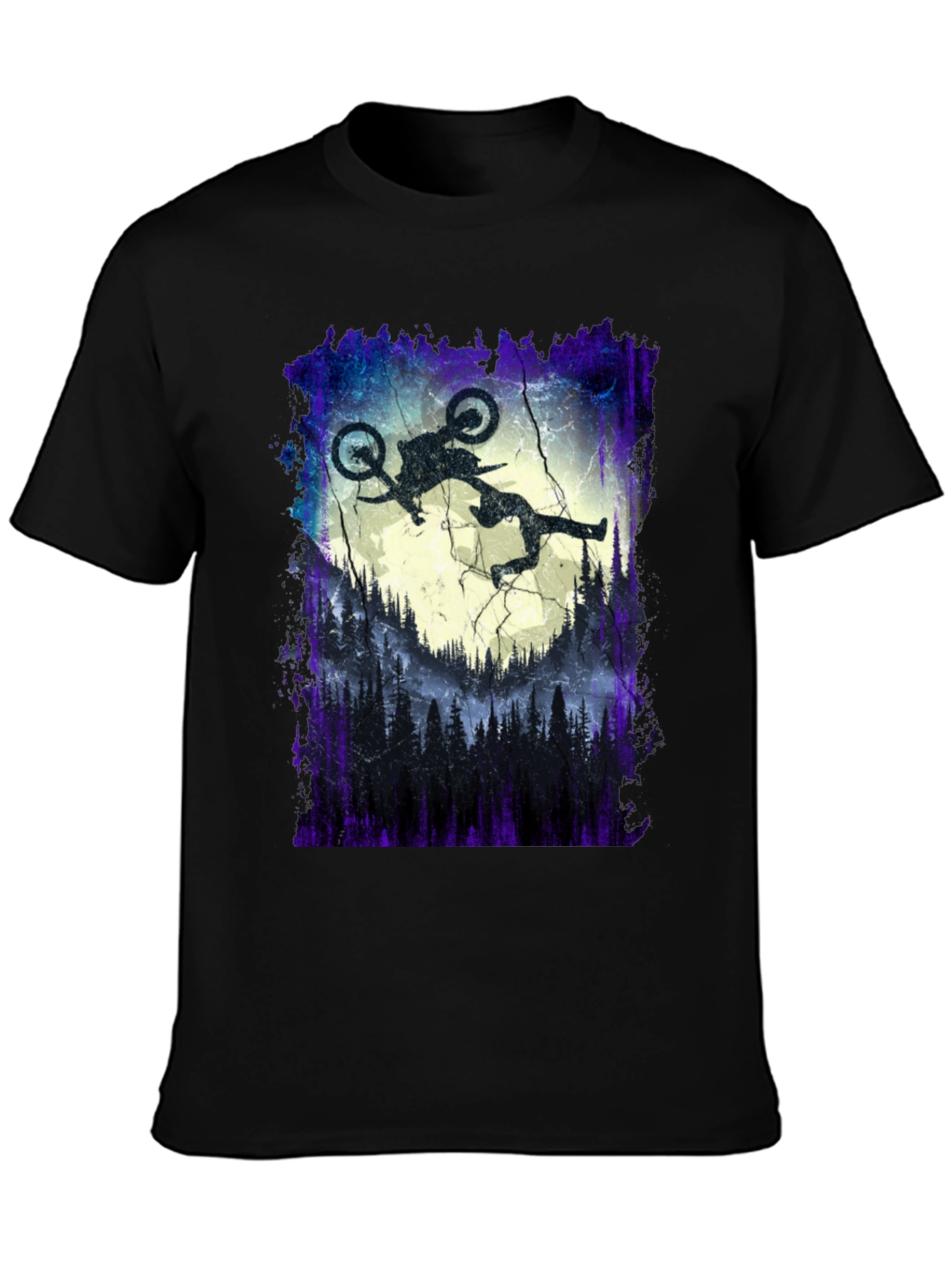 Black Mountain Bike Jump Graphic Tee view 3