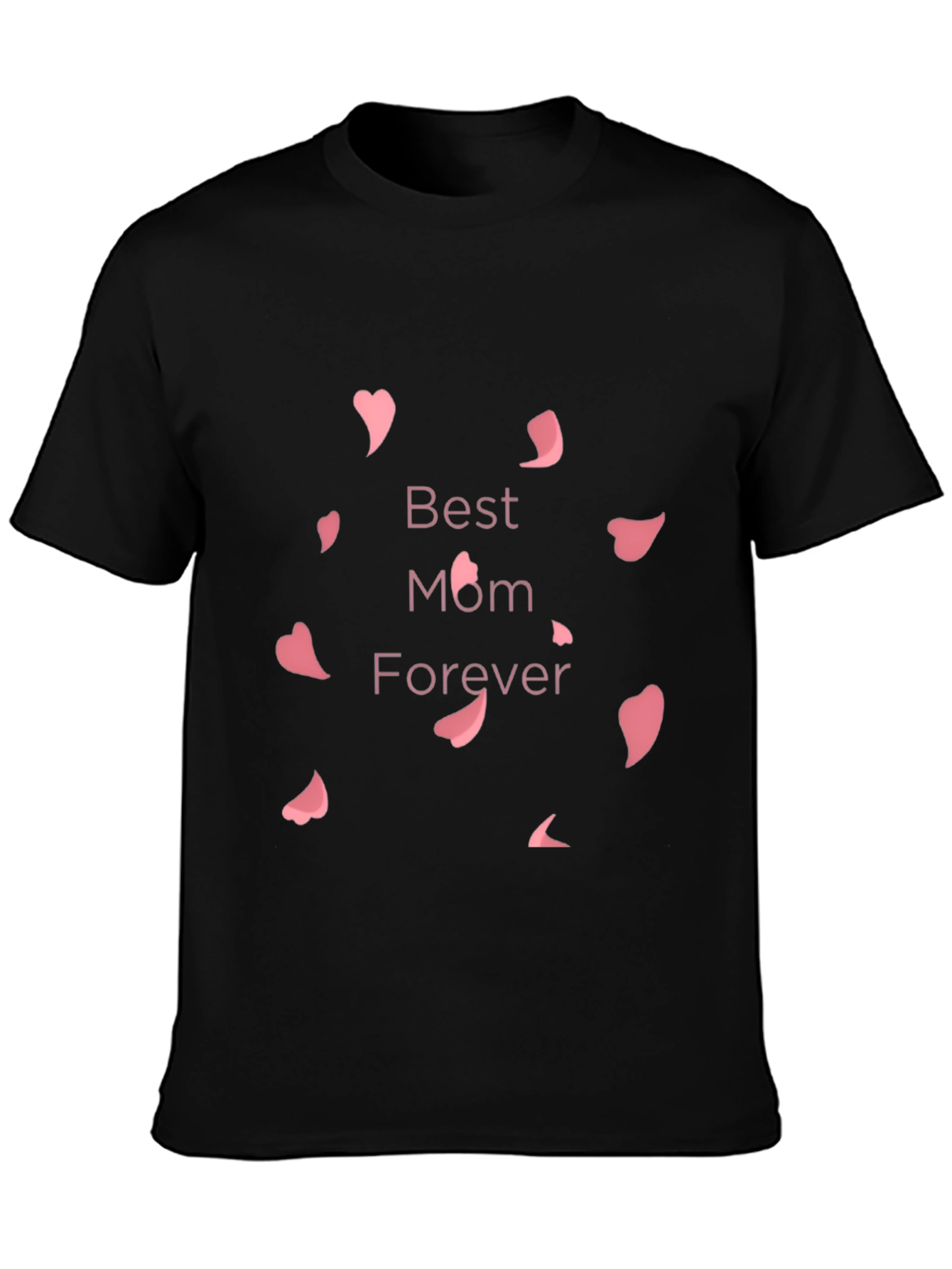 Black Best Mom Forever T-Shirt view 3