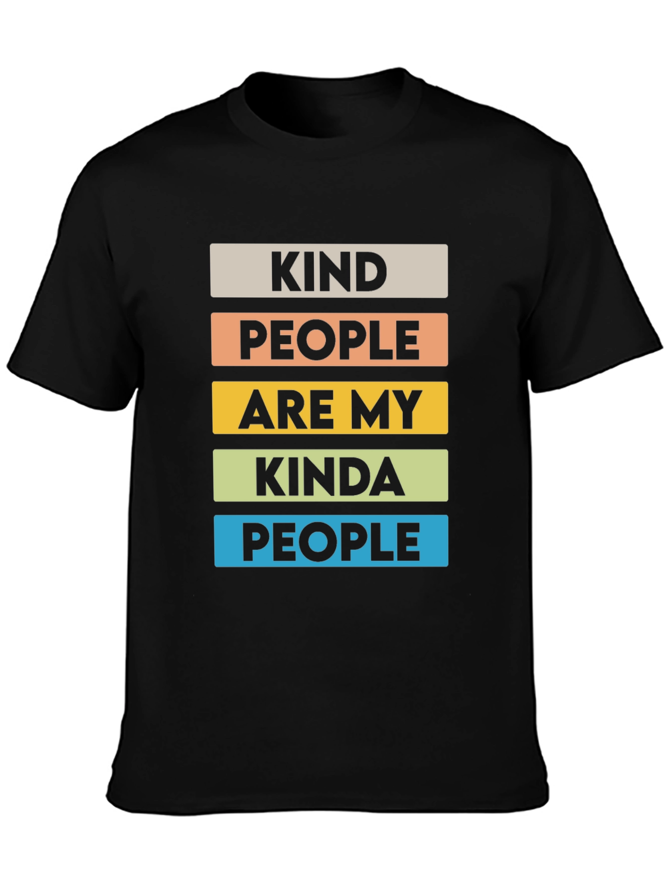 Black Kind People Graphic Tee - Positive Vibes T-Shirt view 3