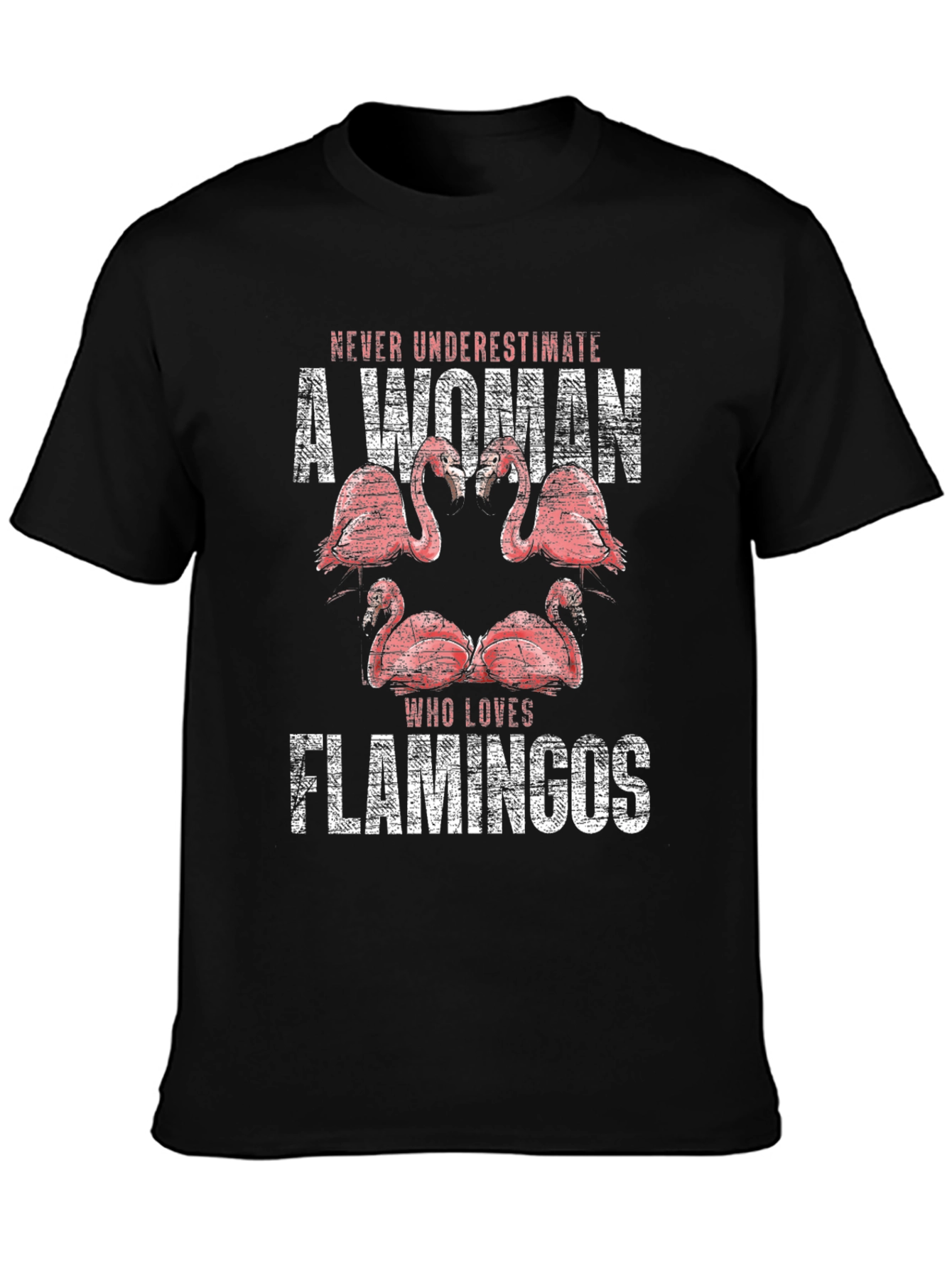Black Flamingo Lover Graphic Tee - Never Underestimate view 3