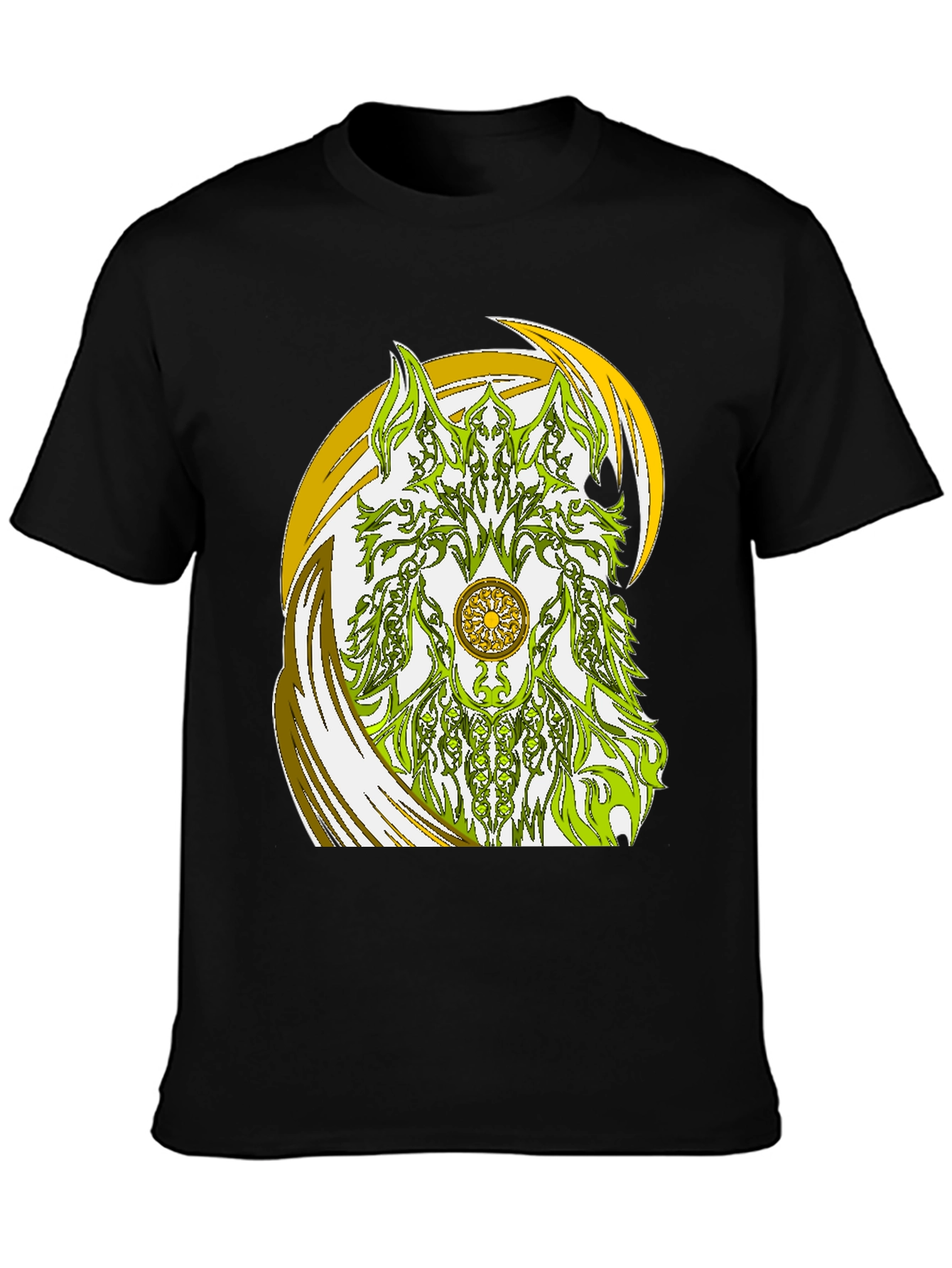 Black Abstract Graphic Print T-Shirt view 3