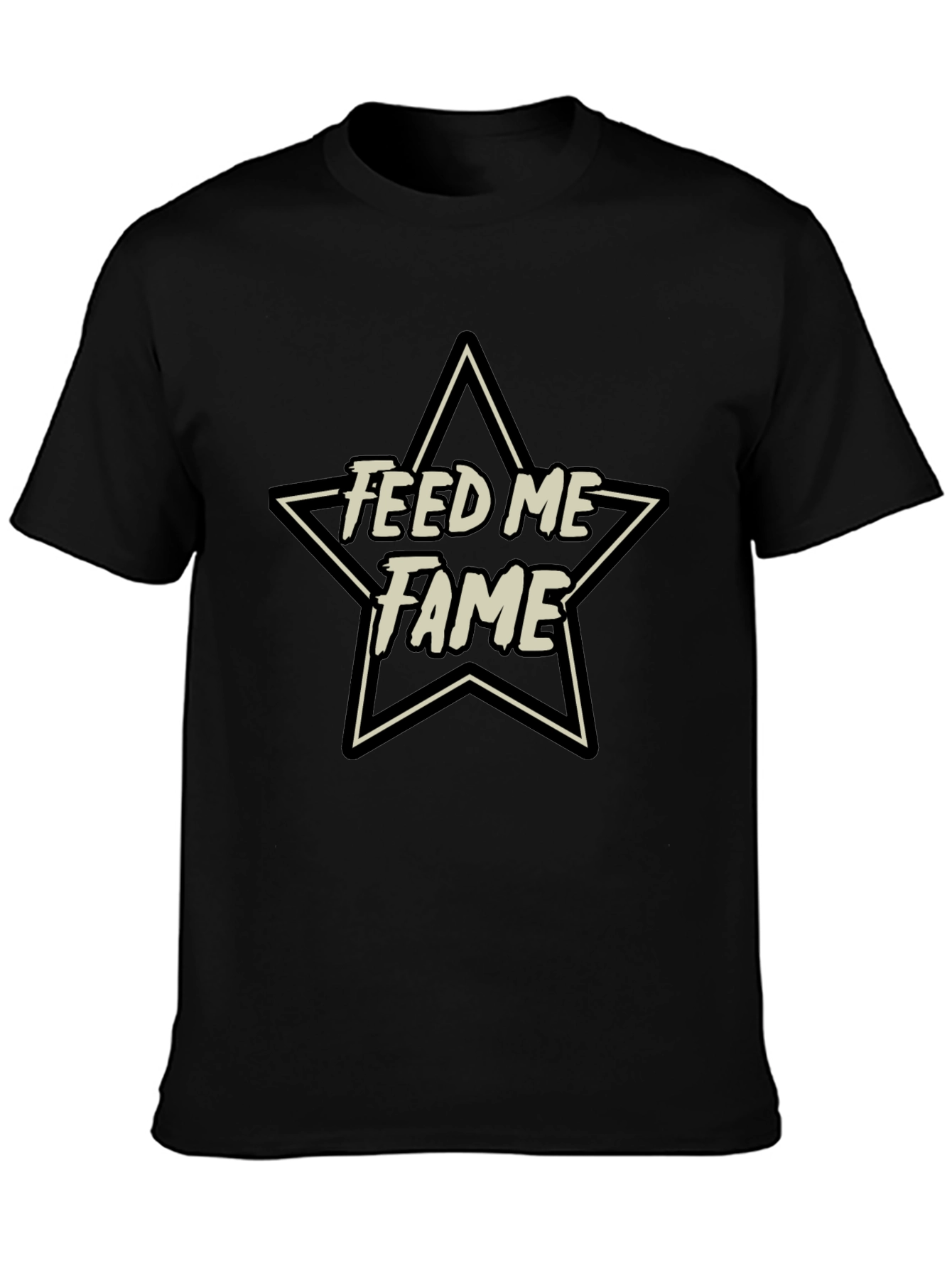 Black Feed Me Fame Star Graphic Tee view 3