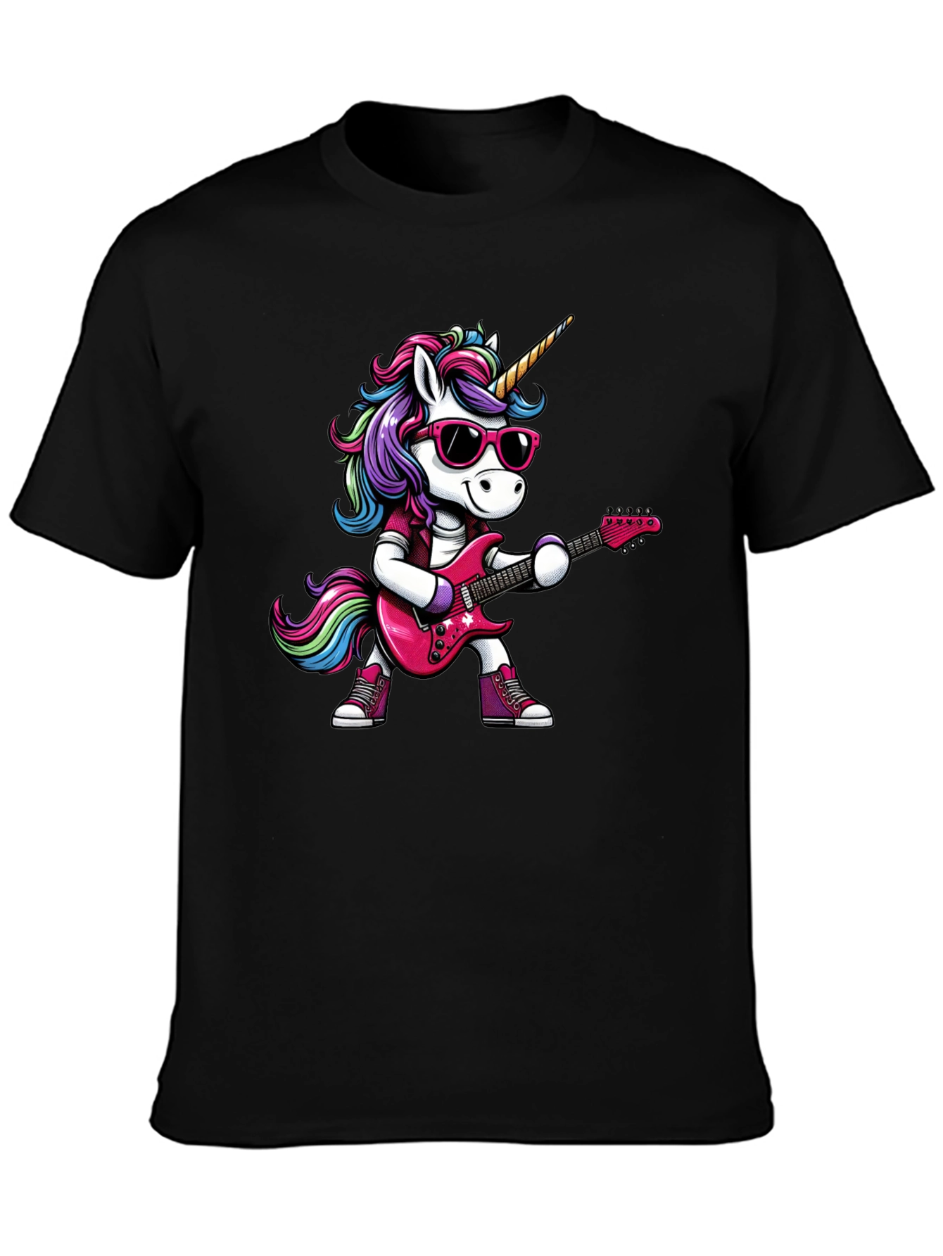 Black Unicorn Rocker T-Shirt view 3