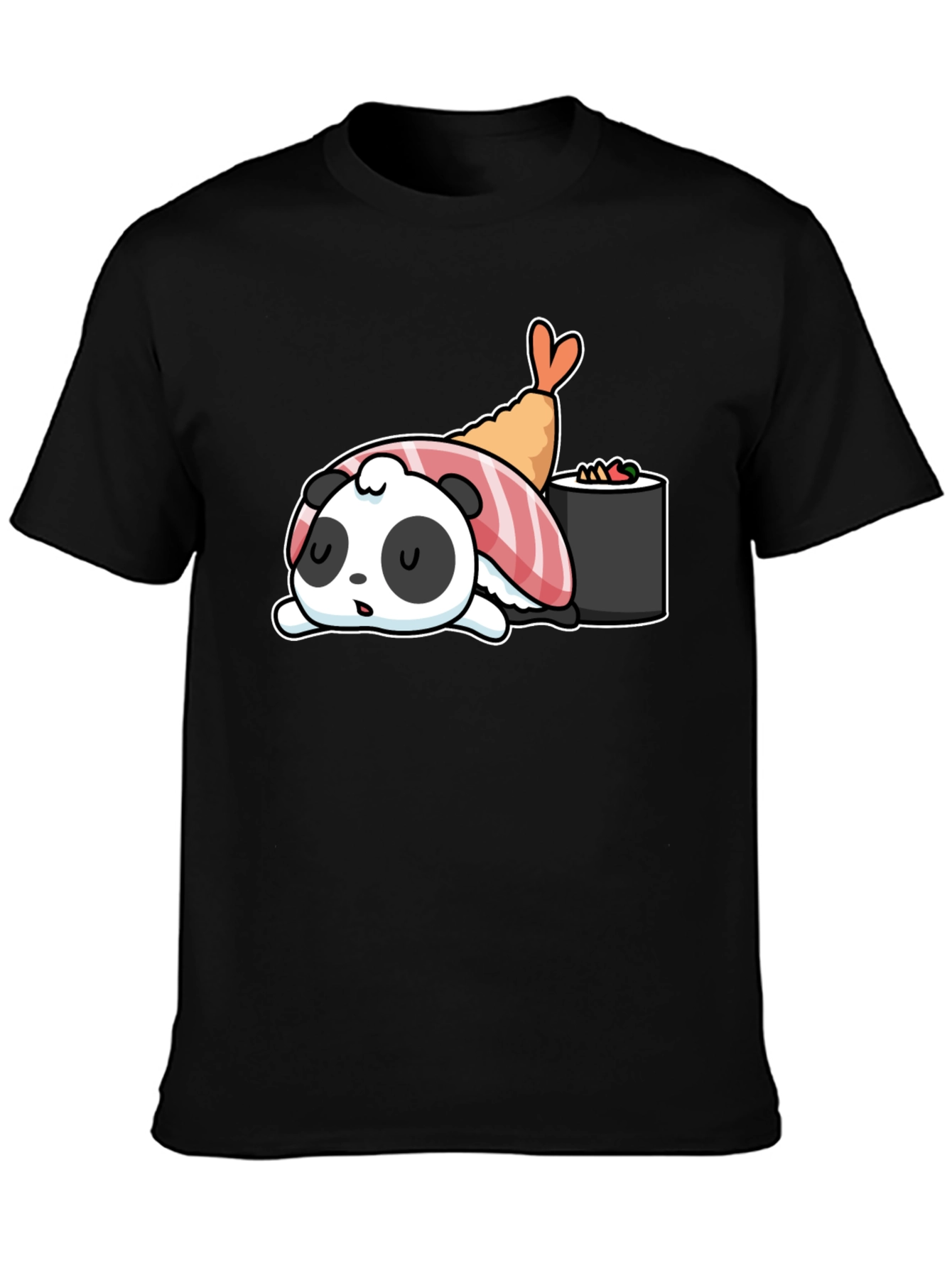 Black Sushi Panda Graphic Tee view 3