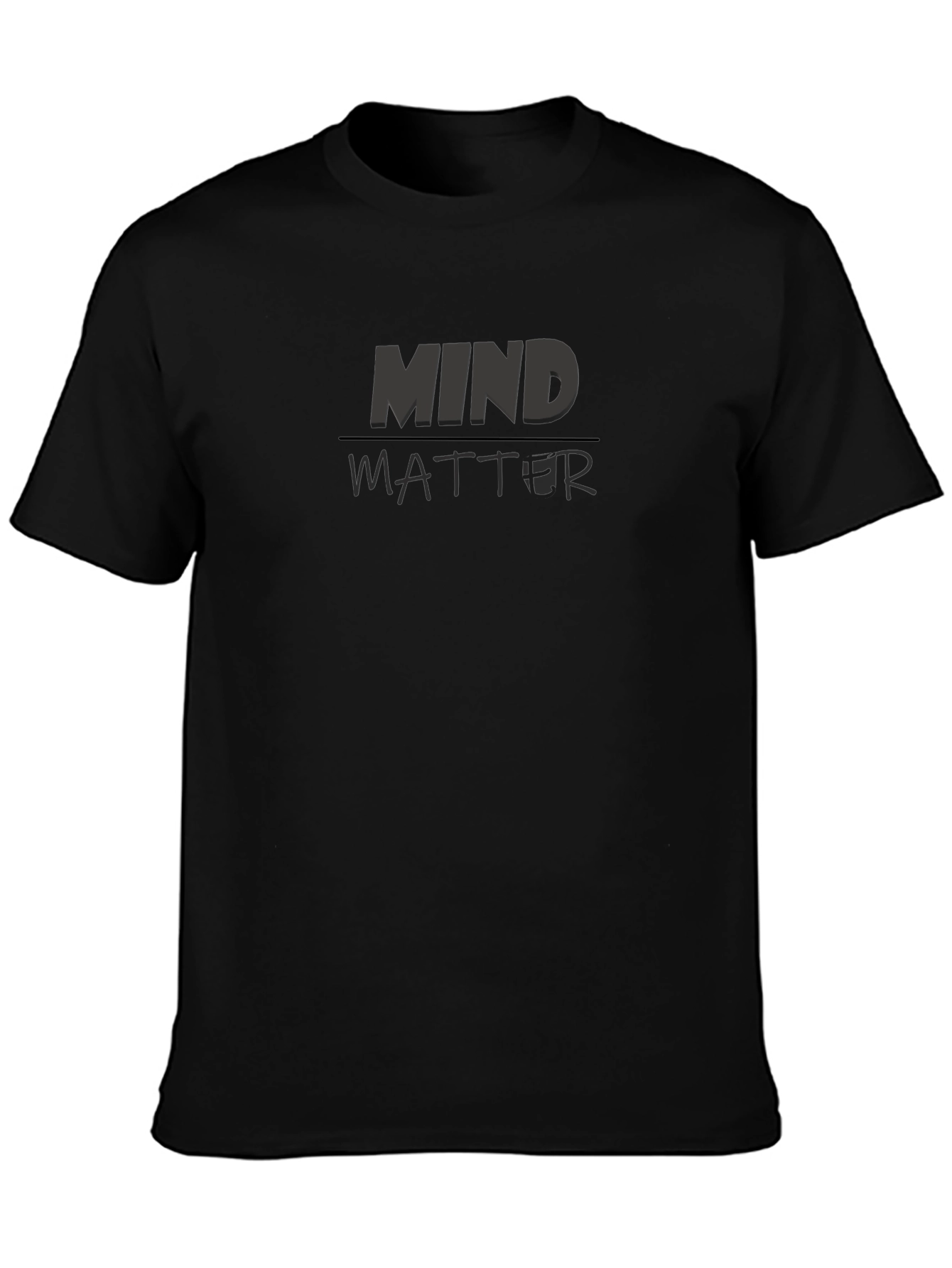 Black Mind Over Matter Graphic Black T-Shirt view 3