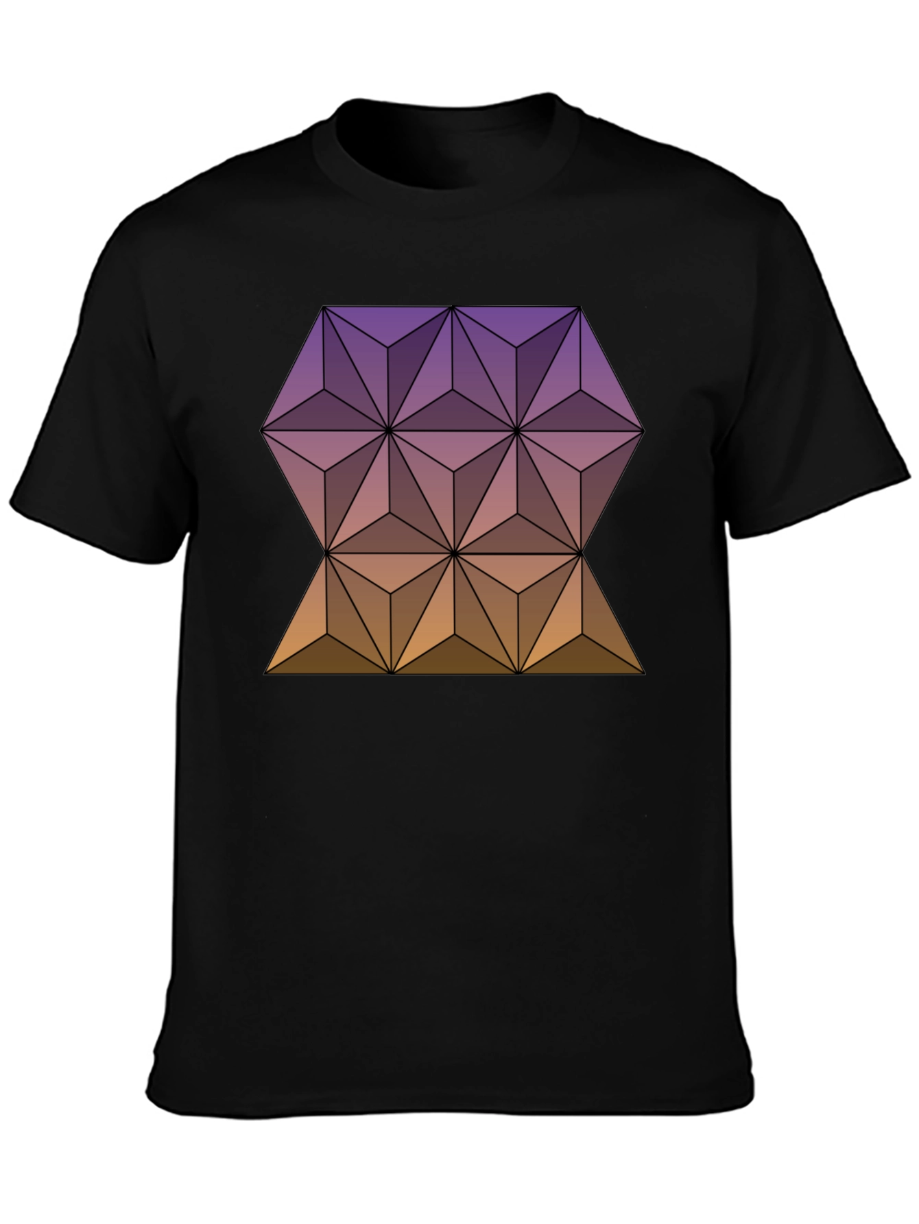 Black Geometric T-Shirt - Epcot Inspired Design view 3