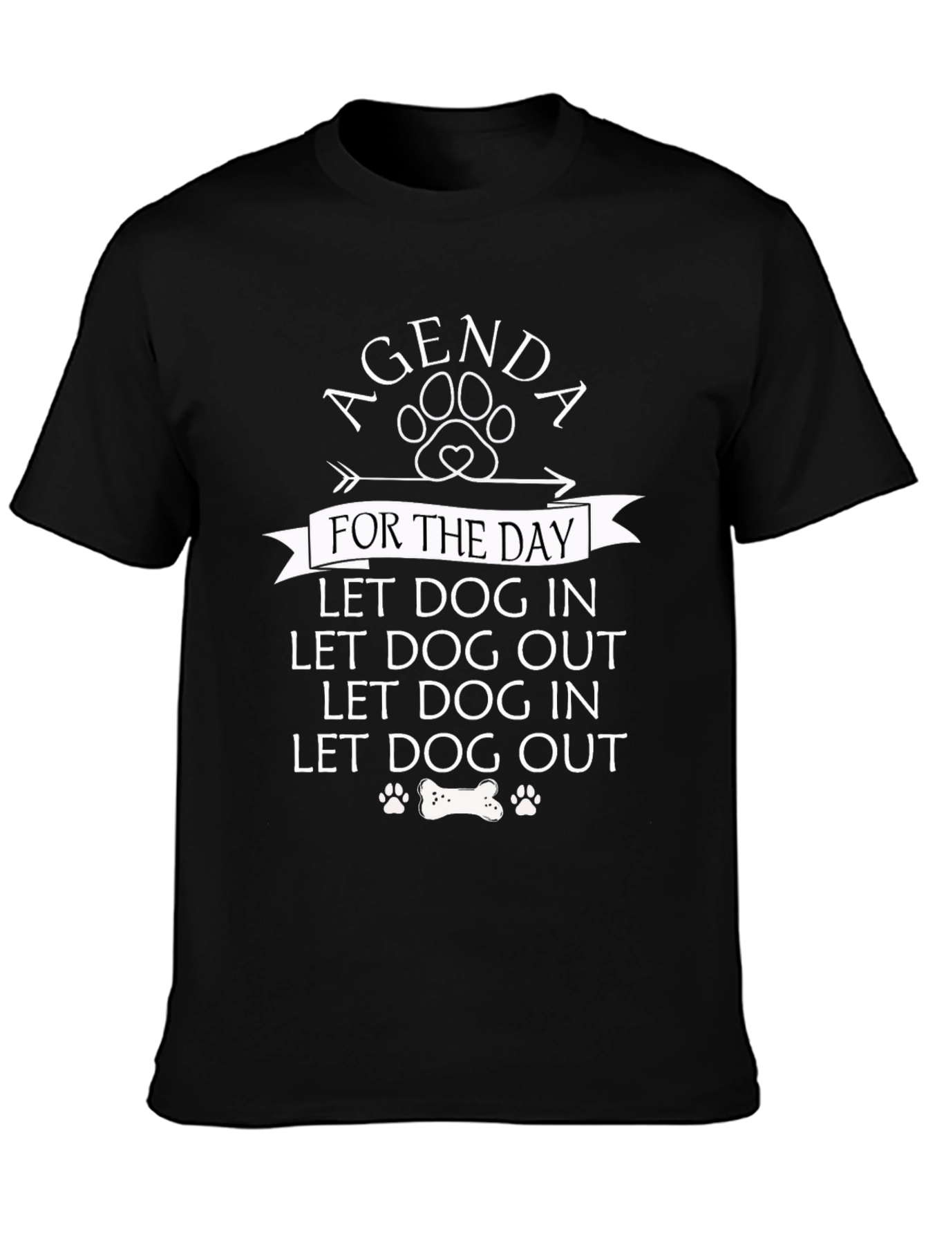 Agenda Dog In Out T-Shirt Funny Dog Lover Tee - 3