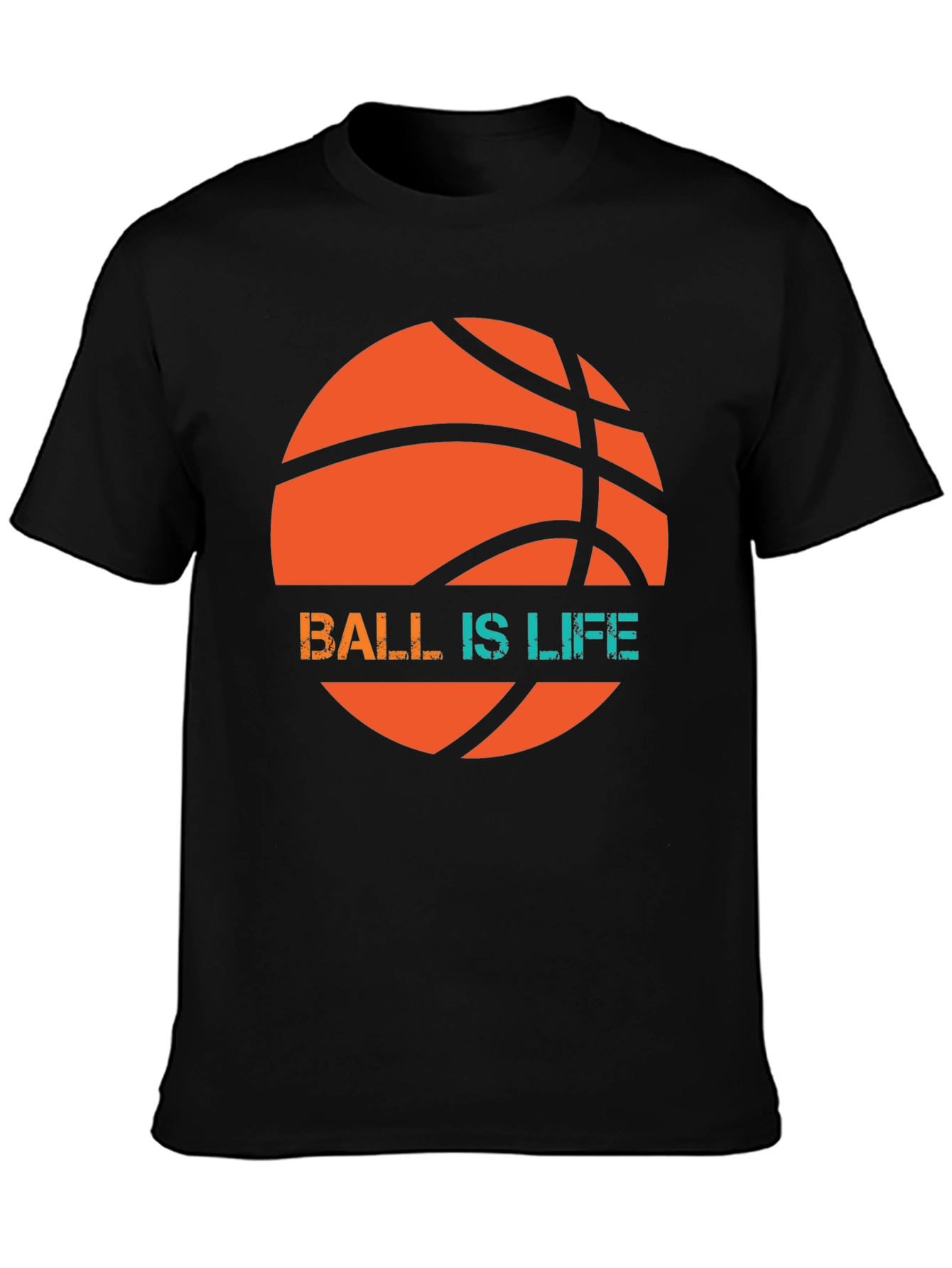 Black Ball is Life Graphic Tee - Basketball T-Shirt view 3