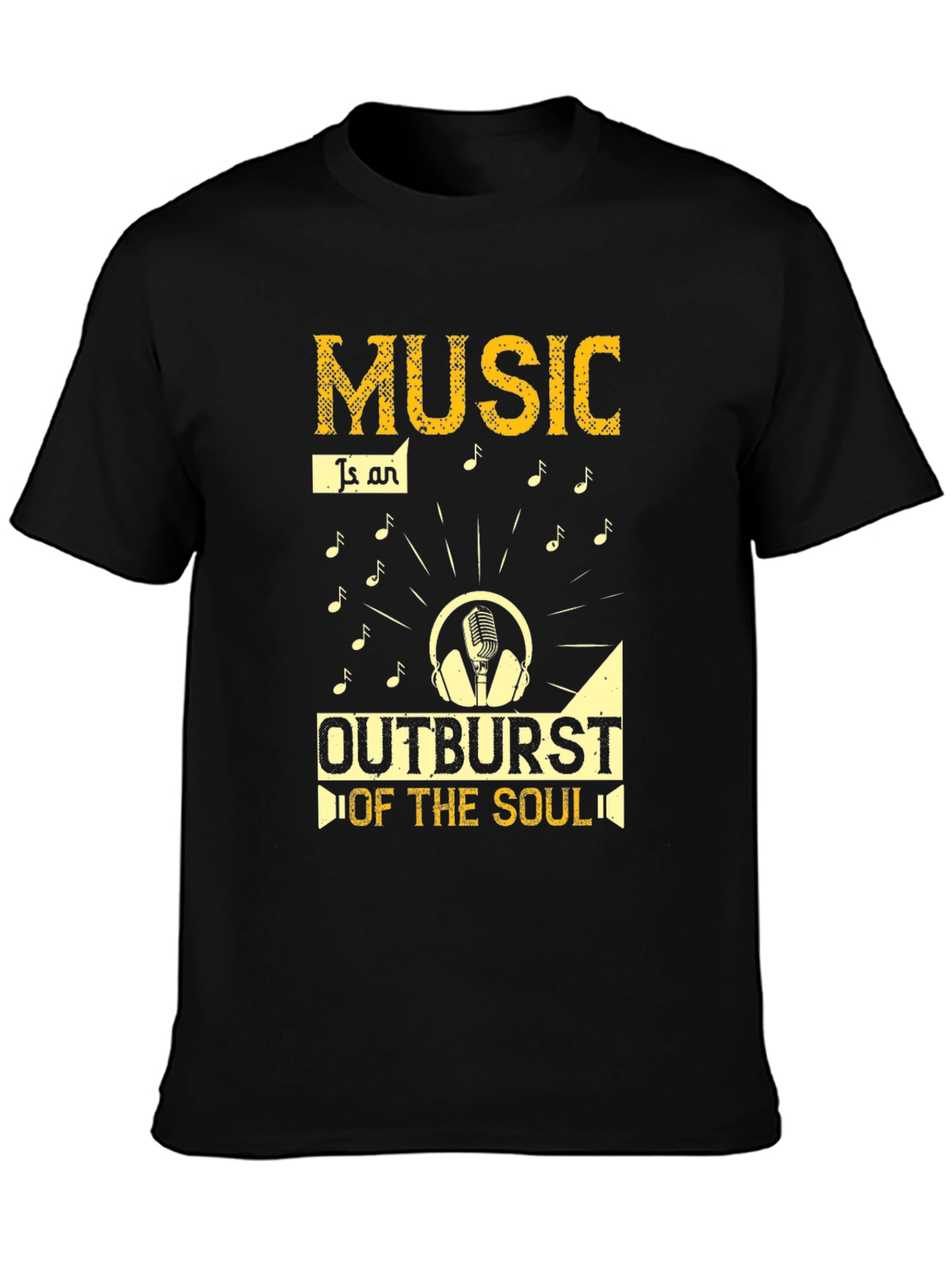 Black Music Outburst of the Soul Black T-Shirt view 3