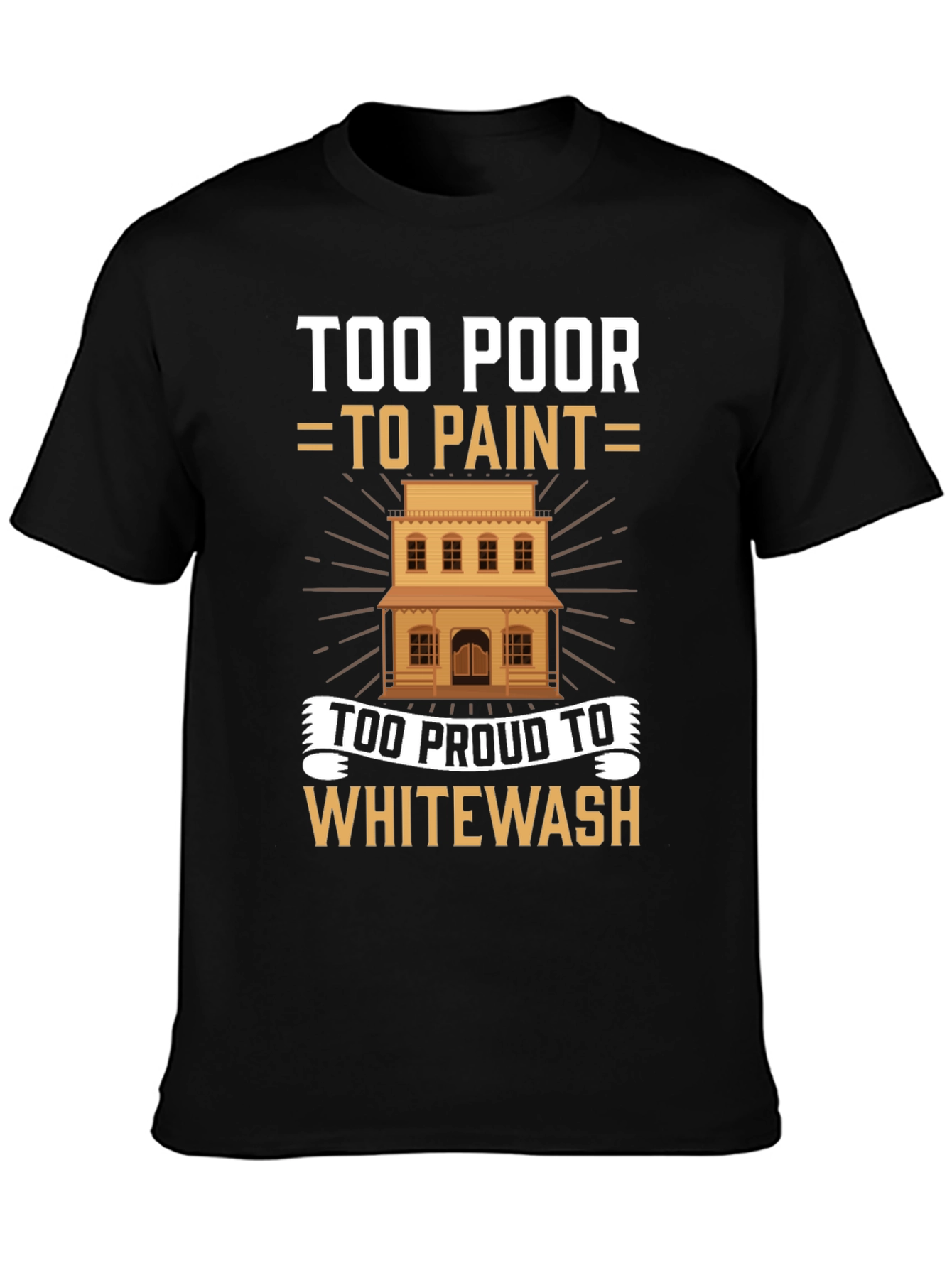Black Funny Western Humor T-Shirt view 3