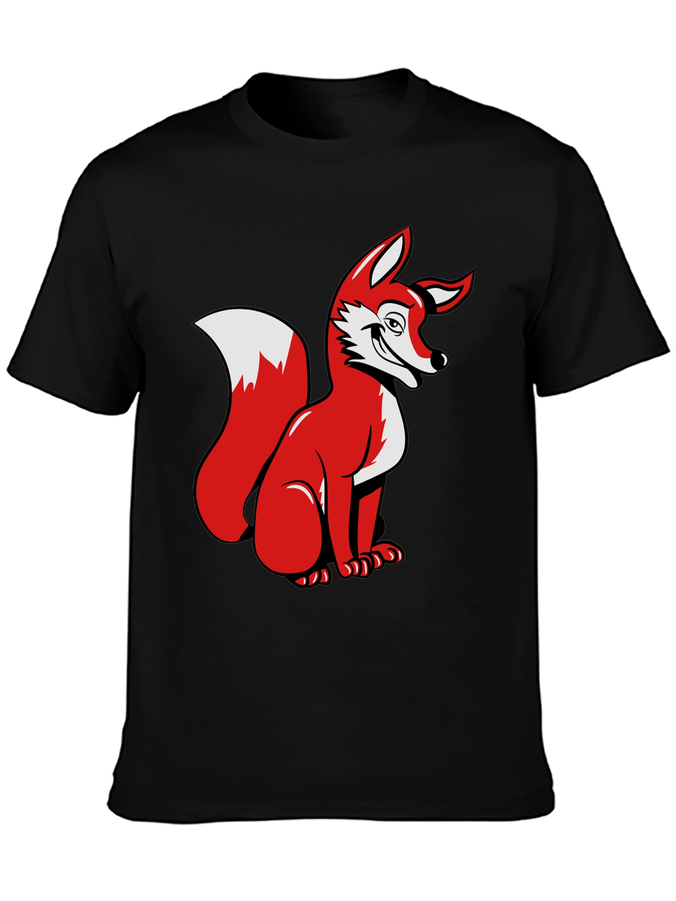 Black Fox Graphic Black T-Shirt view 3