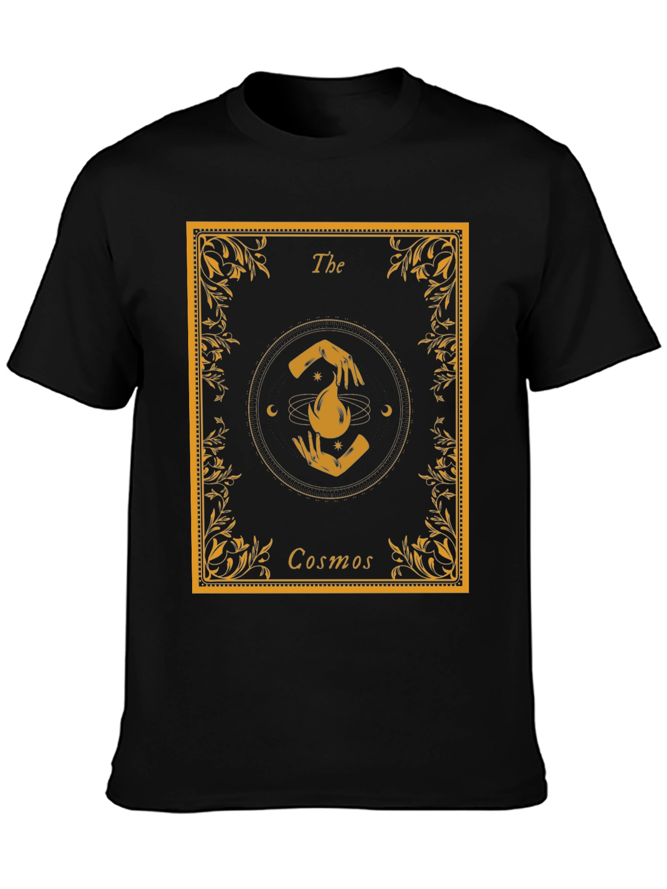 Black The Cosmos Graphic T-Shirt - Unisex Black Tee view 3