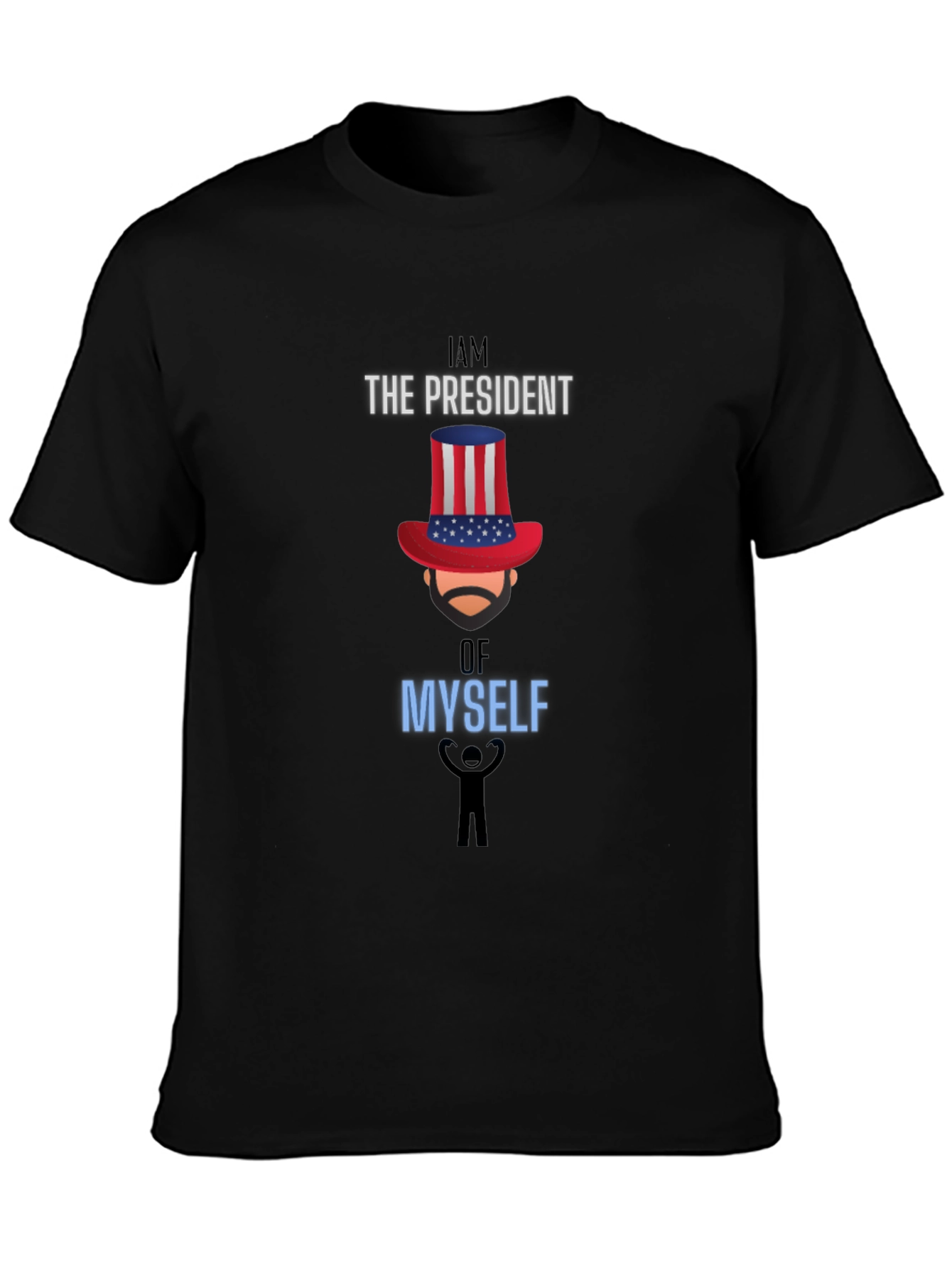 Black I Am The President Of Myself Graphic Tee view 3