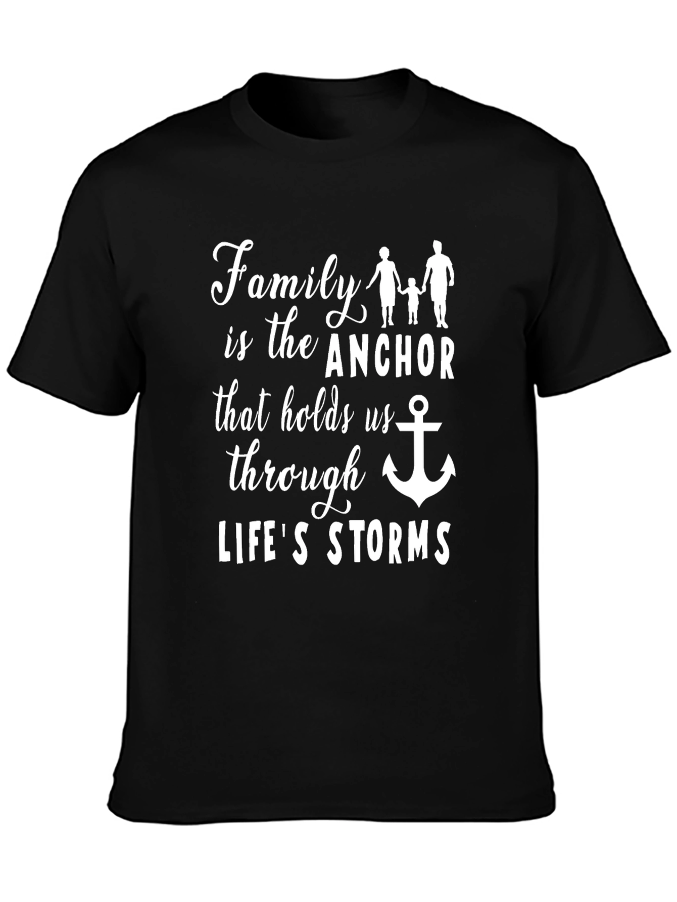Black Family Anchor T-Shirt view 3