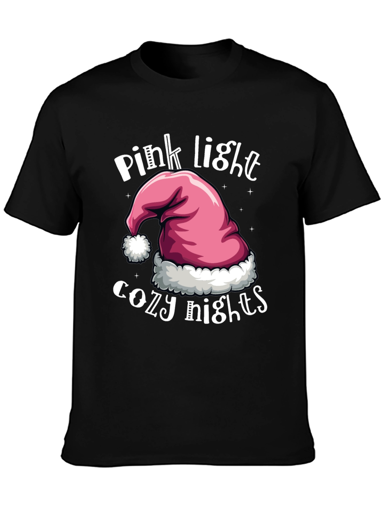Black Pink Light Cozy Nights T-Shirt - Holiday Season view 3
