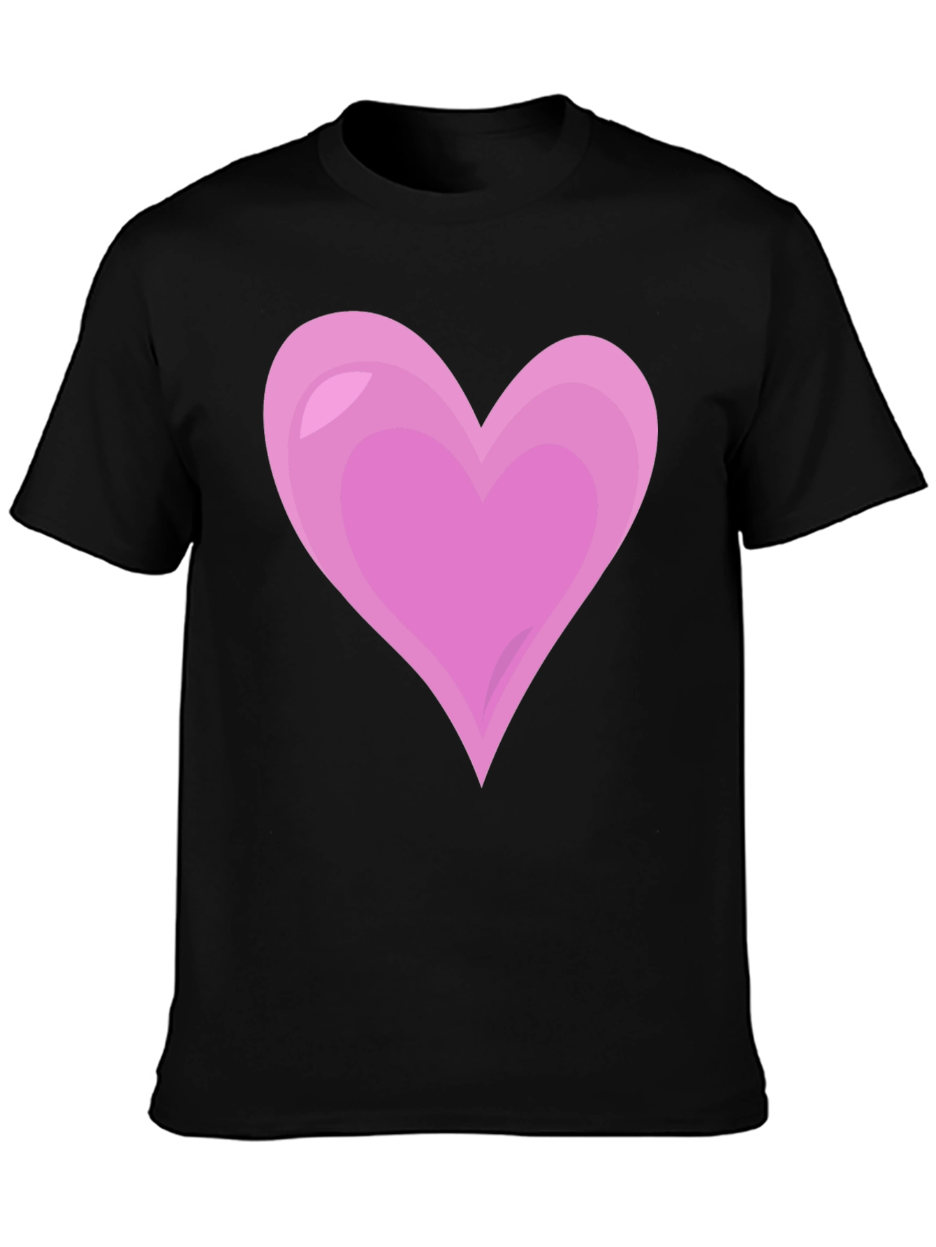 Black Heart Graphic Black T-Shirt - Casual & Stylish view 3