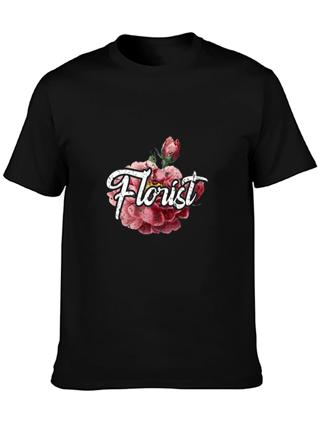 Black Florist Floral Graphic T-Shirt view 3