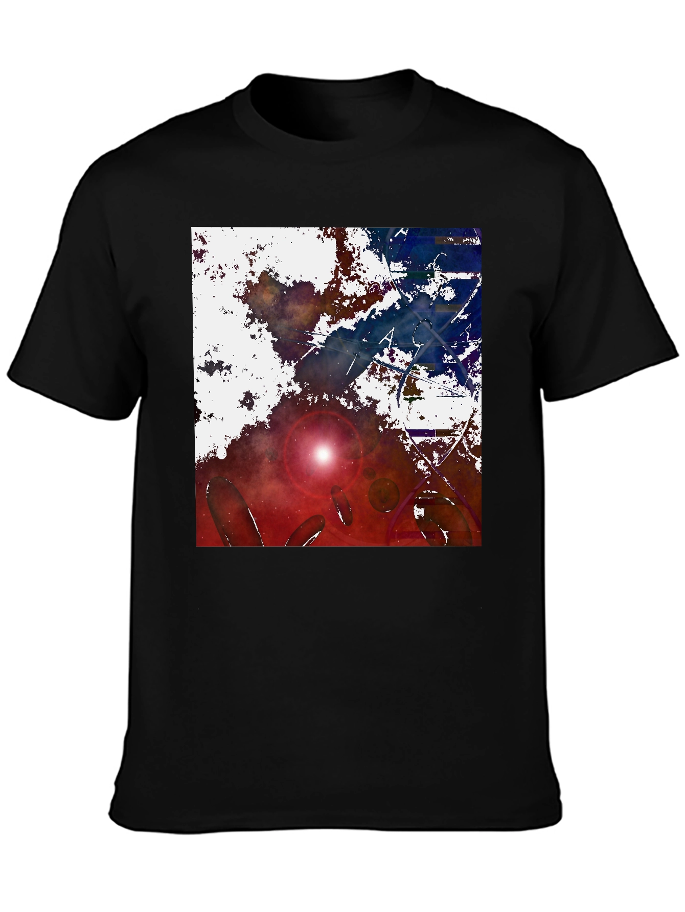 Black Cosmic Dream Black T-Shirt view 3