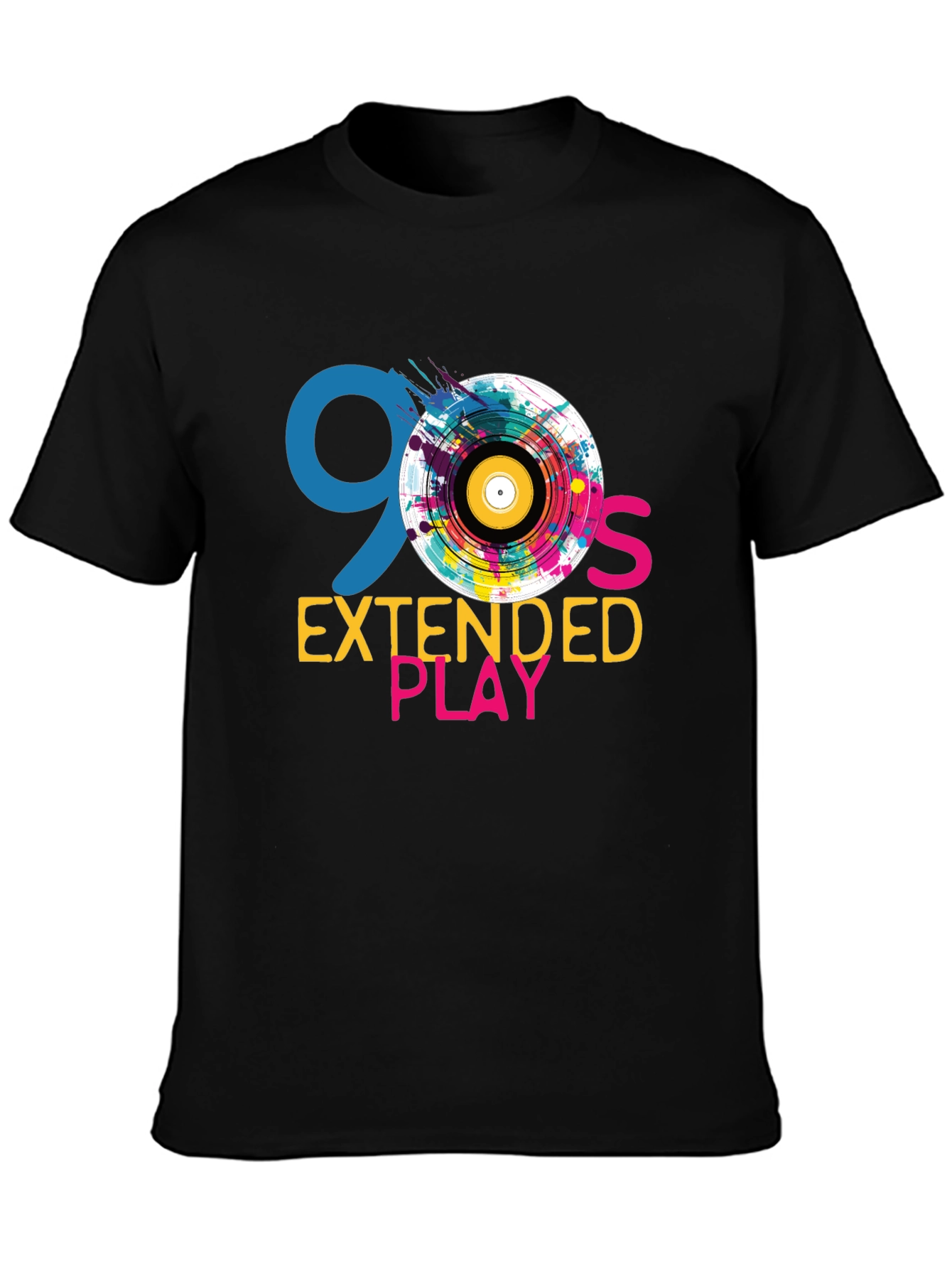 Black 90's Extended Play T-Shirt view 3