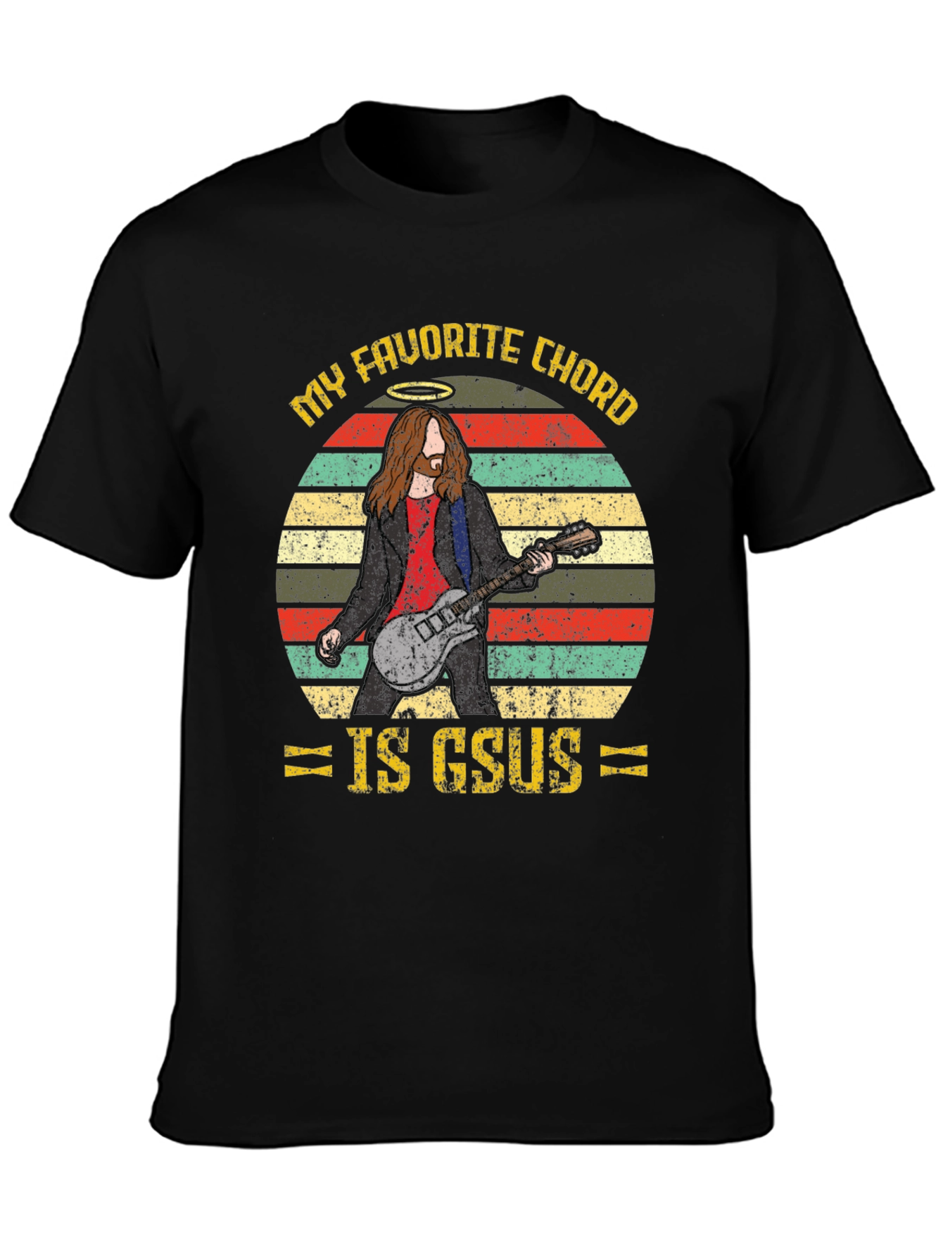 Black My Favorite Chord is GSUS Graphic Tee view 3