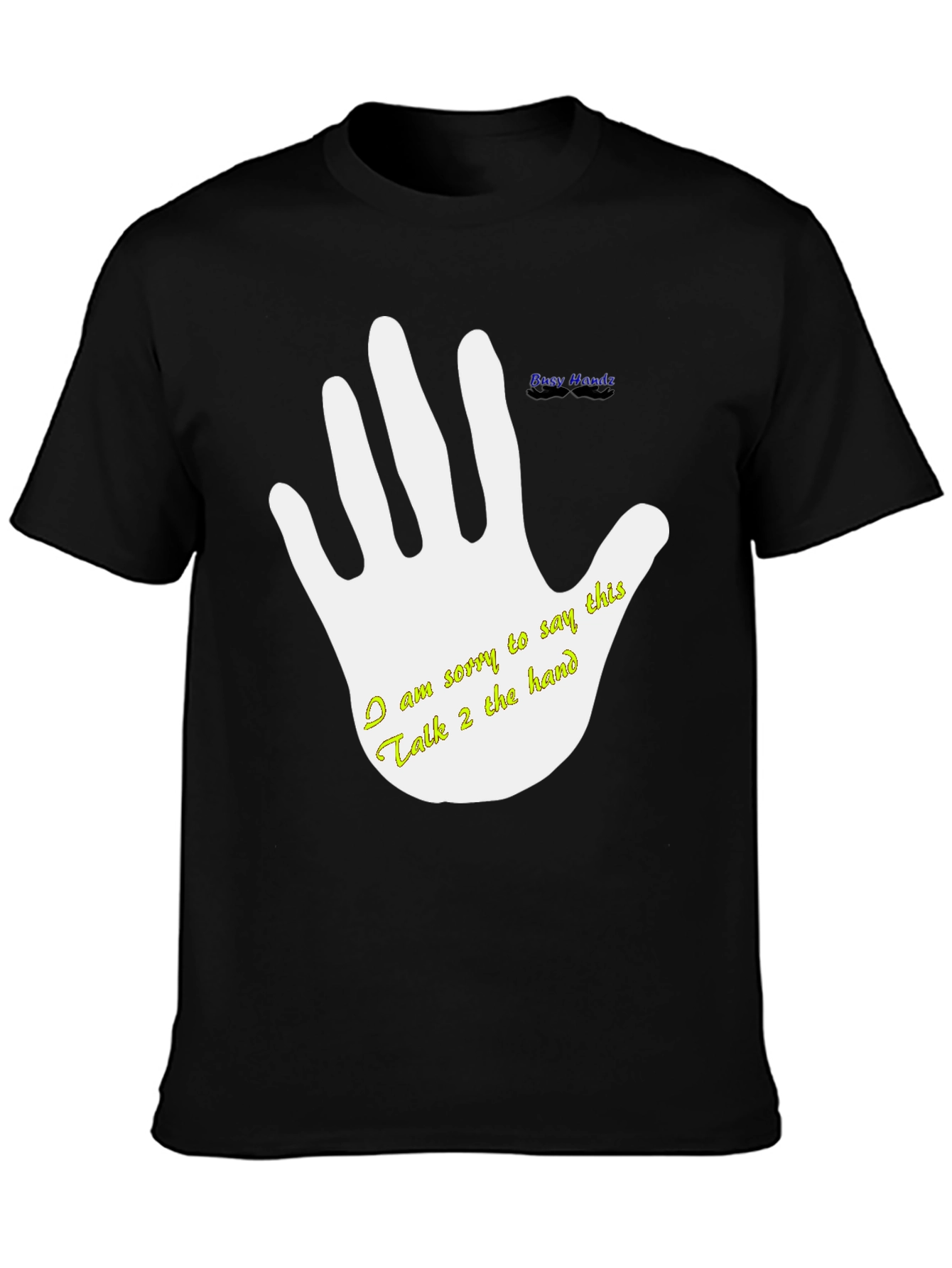 Black Talk to the Hand Graphic T-Shirt view 3