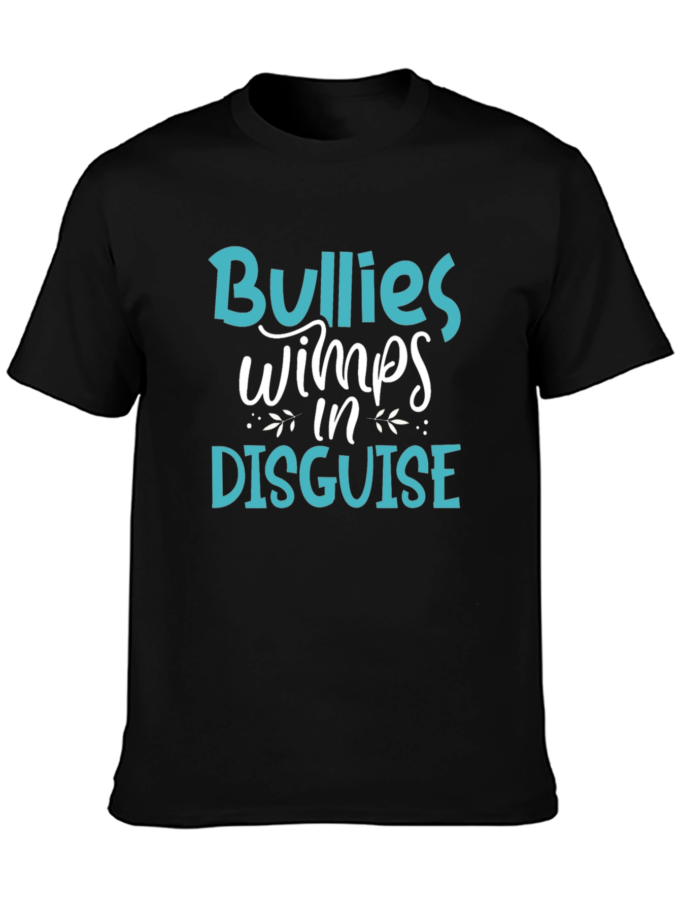 Black Bullies Wimps in Disguise Graphic Tee view 3