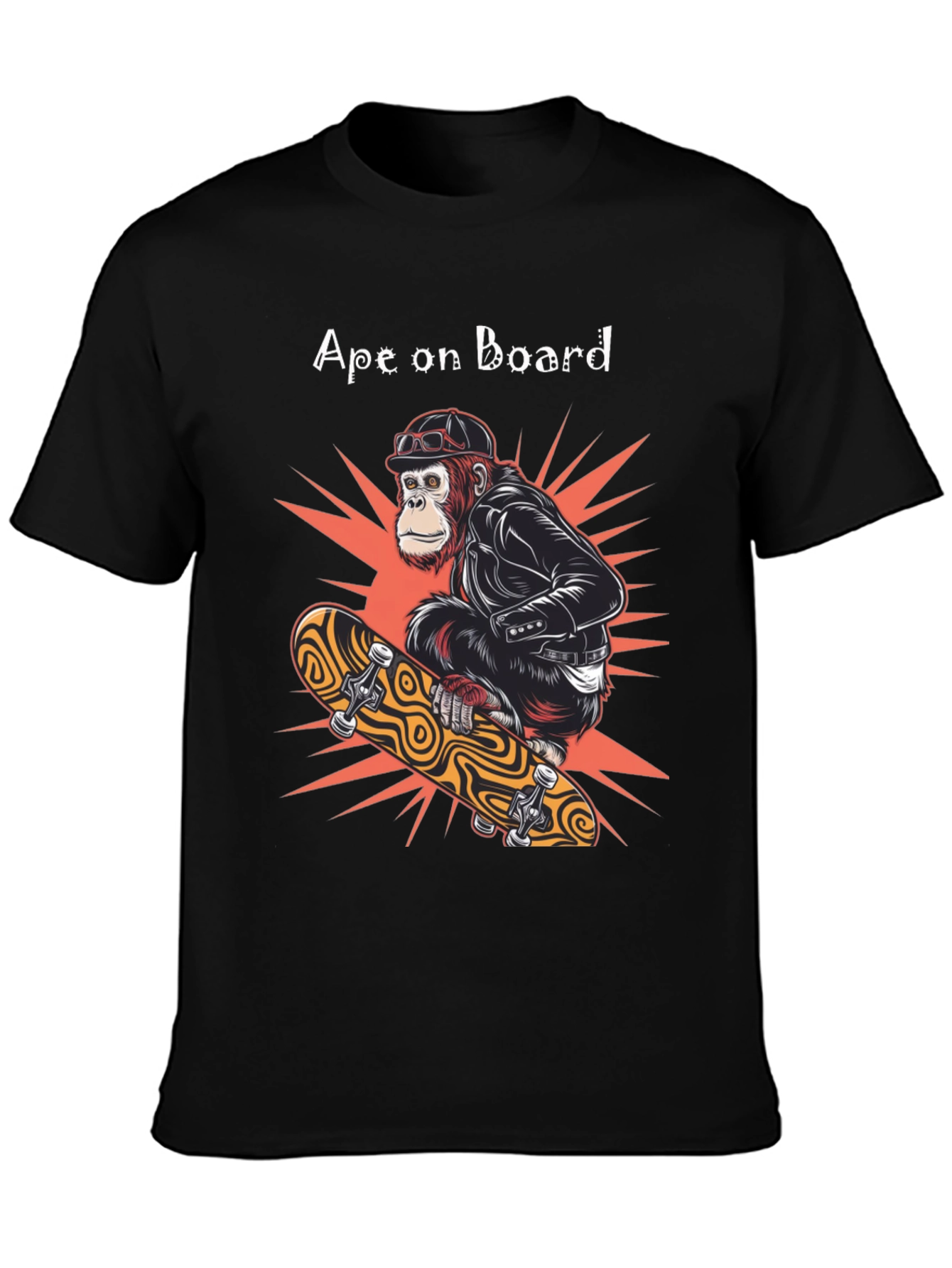 Black Ape on Board Skateboard T-Shirt view 3