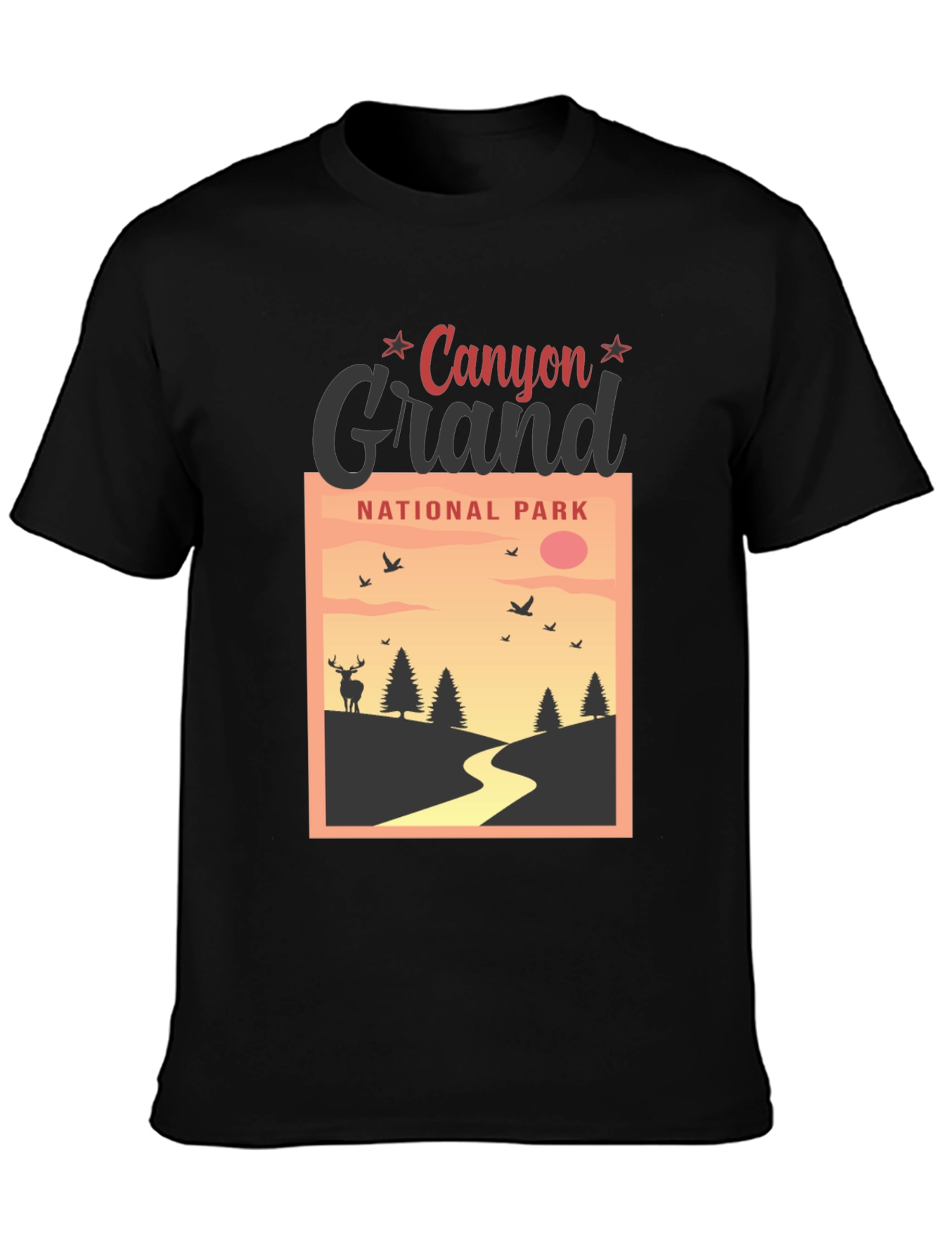 Black Grand Canyon National Park Black T-Shirt view 3