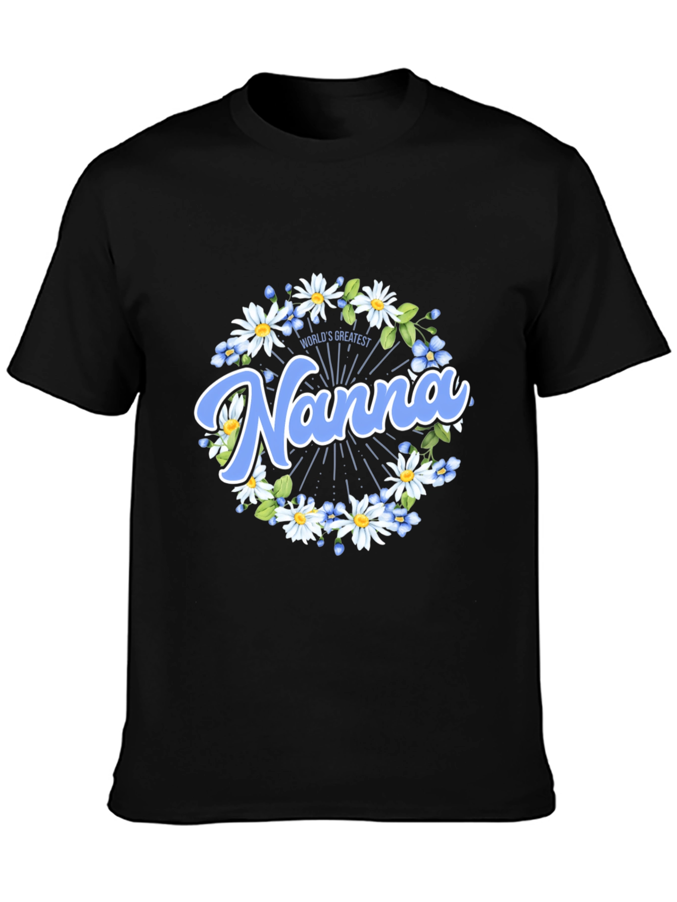 Black World's Greatest Nanna Graphic T-Shirt view 3