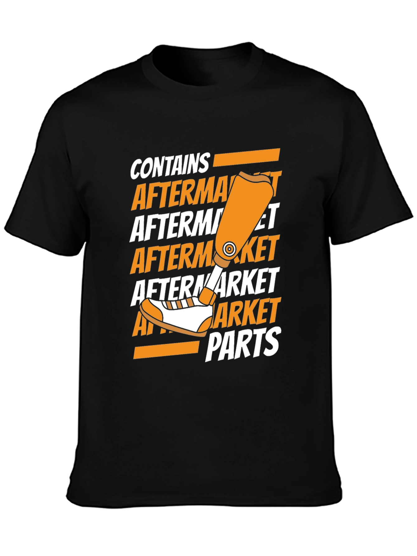 Black Aftermarket Parts T-Shirt view 3