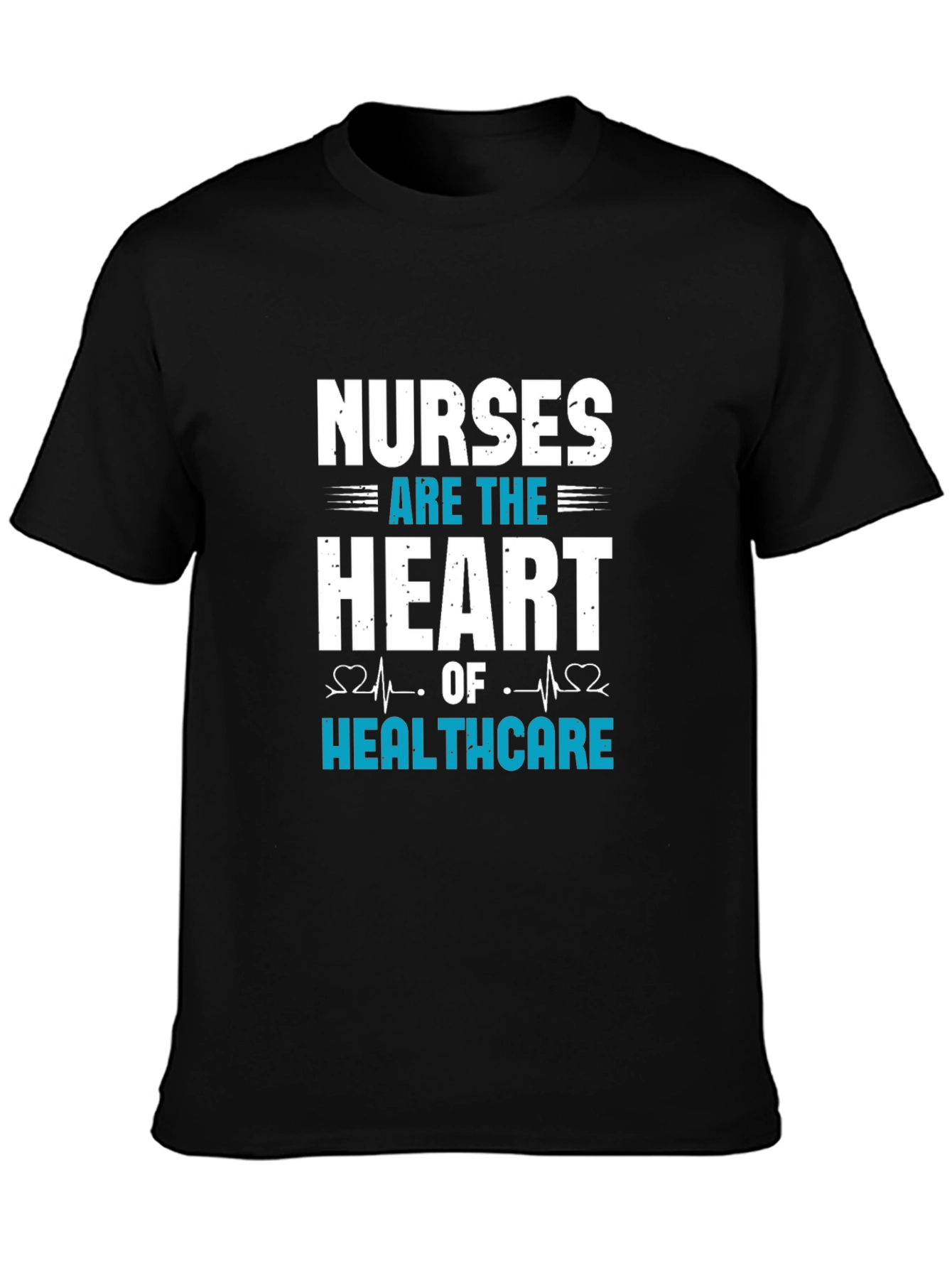 Black Nurses Heart of Healthcare Graphic T-Shirt view 3